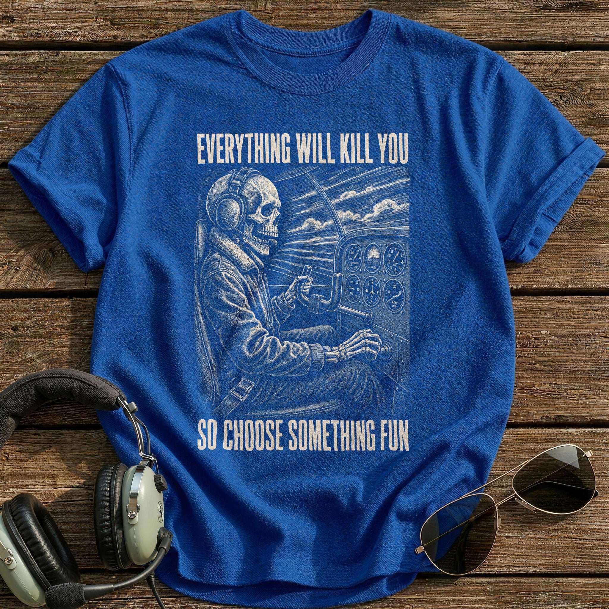 Grim Throttle T-Shirt - Royal