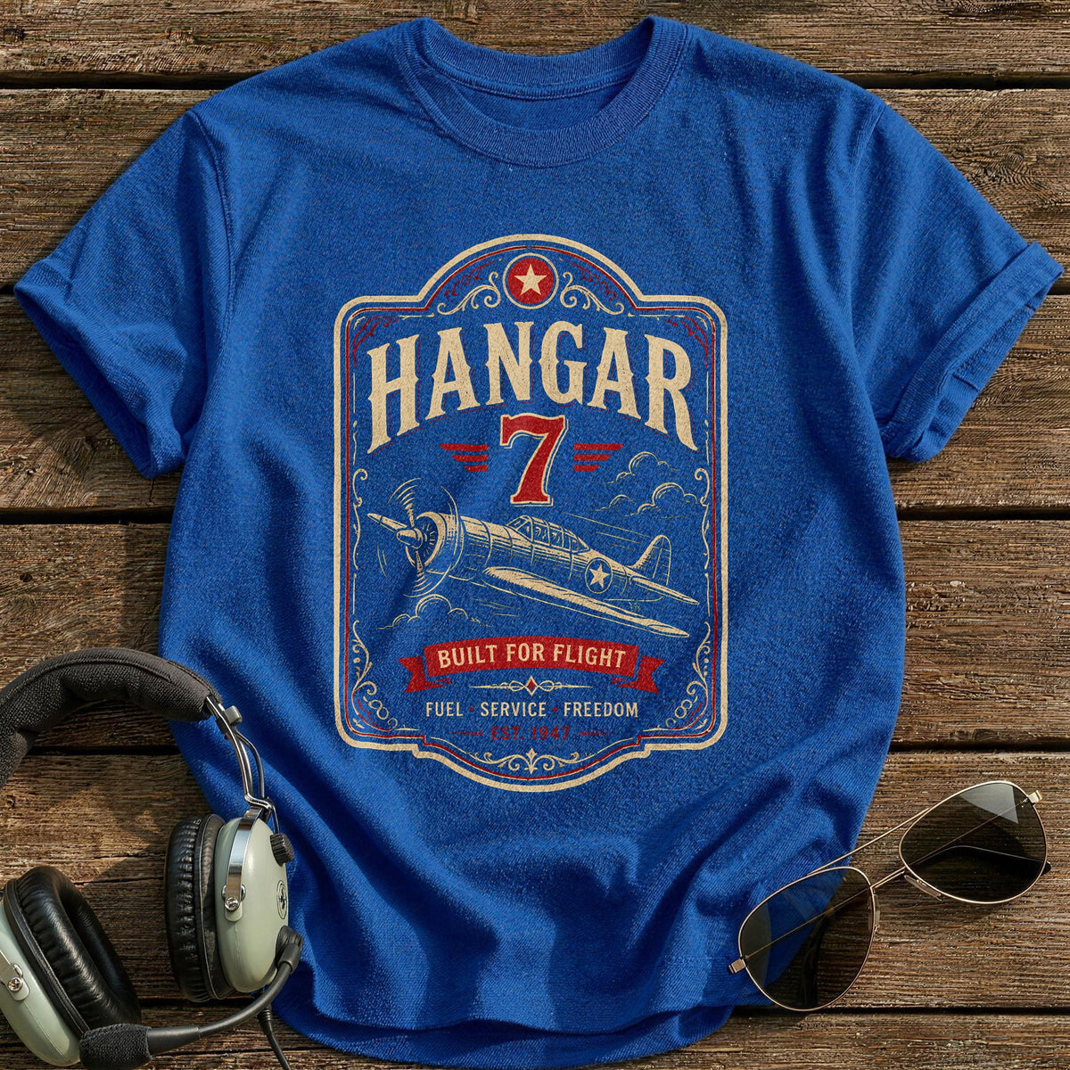 Hangar 7 Matchbook 21 T-Shirt - Royal