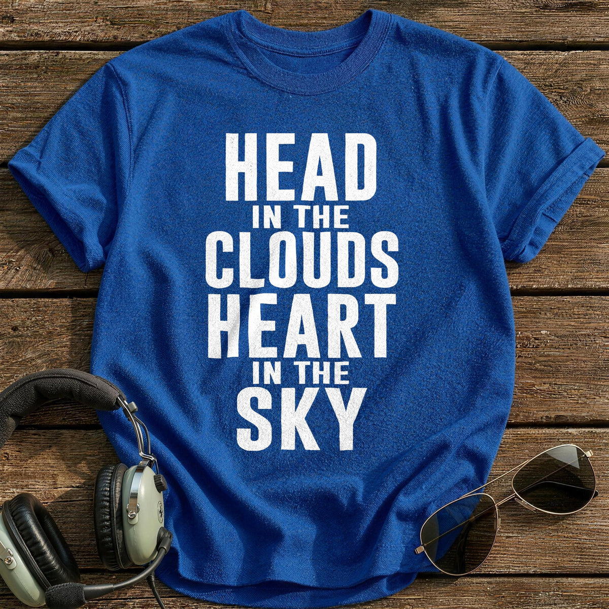 Head In Clouds 45 T-Shirt - Royal
