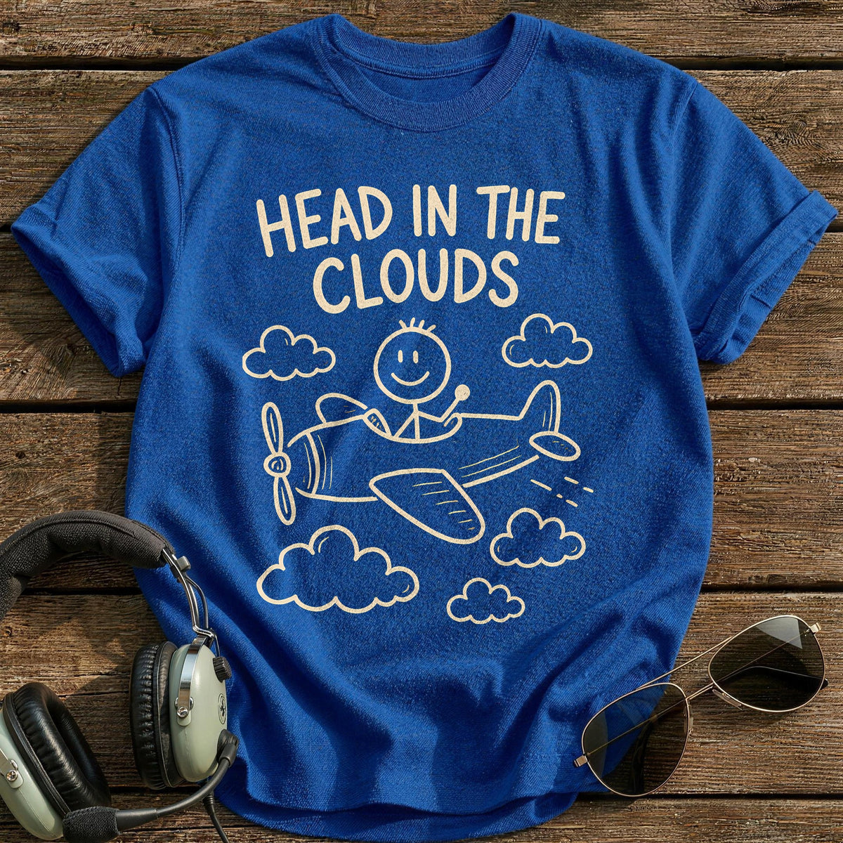 Head In Clouds 71 T-Shirt - Royal