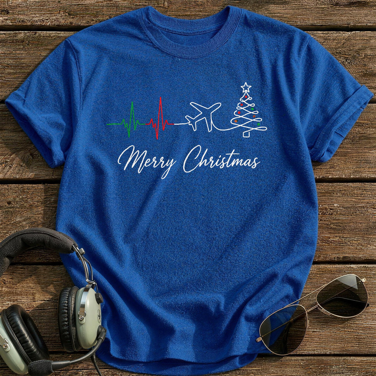 Heartbeat Line 23 T-Shirt - Royal
