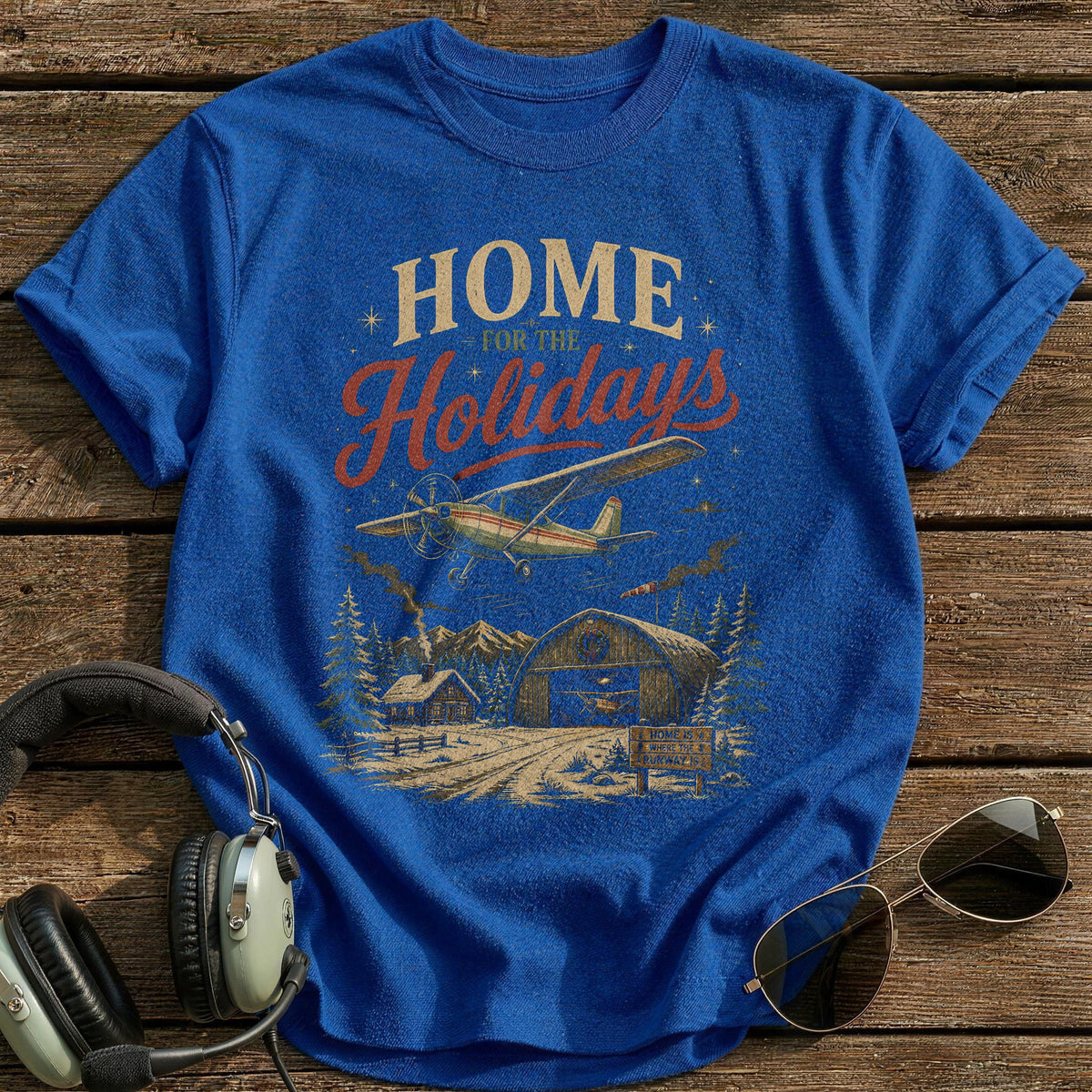 Home For The Holidays 84 T-Shirt - Royal