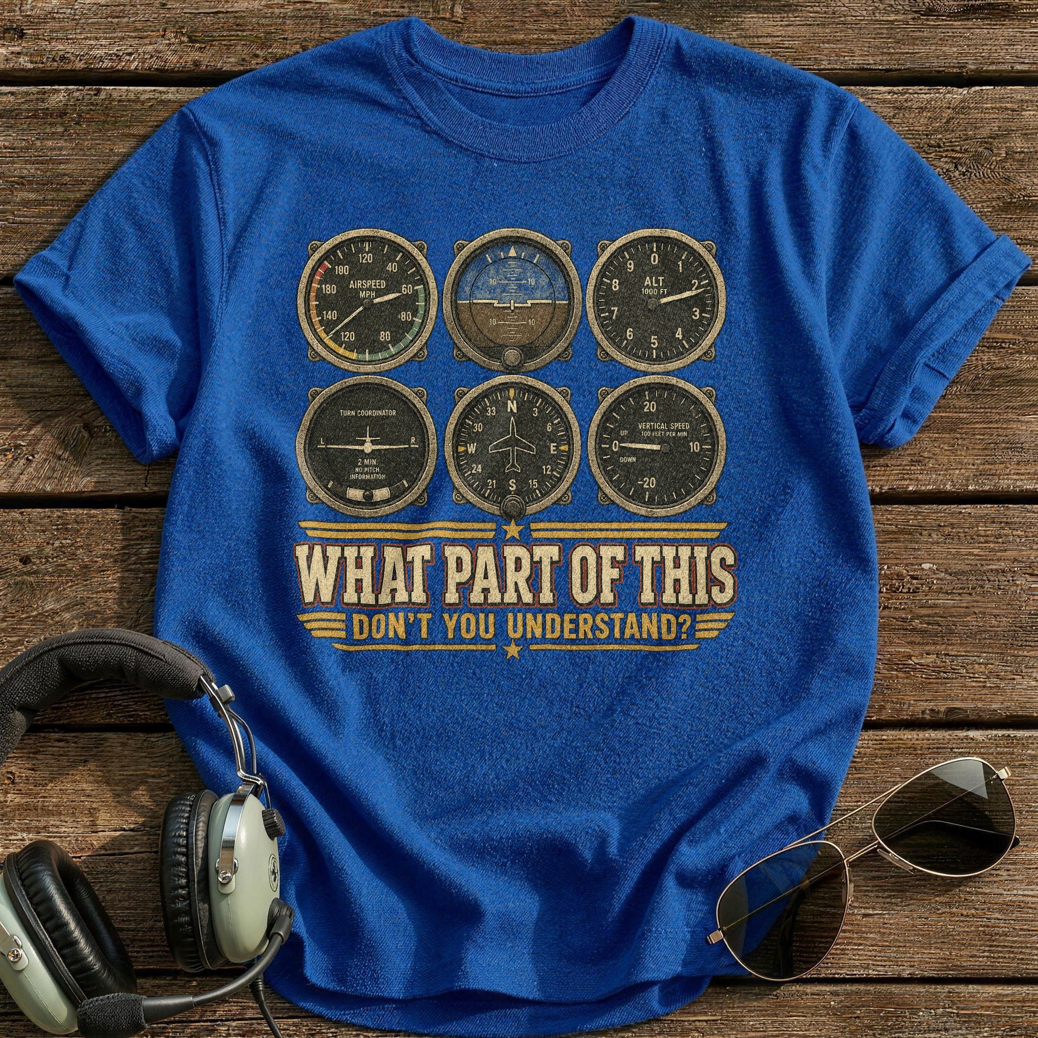 Instrument Panel Literacy T-Shirt - Royal