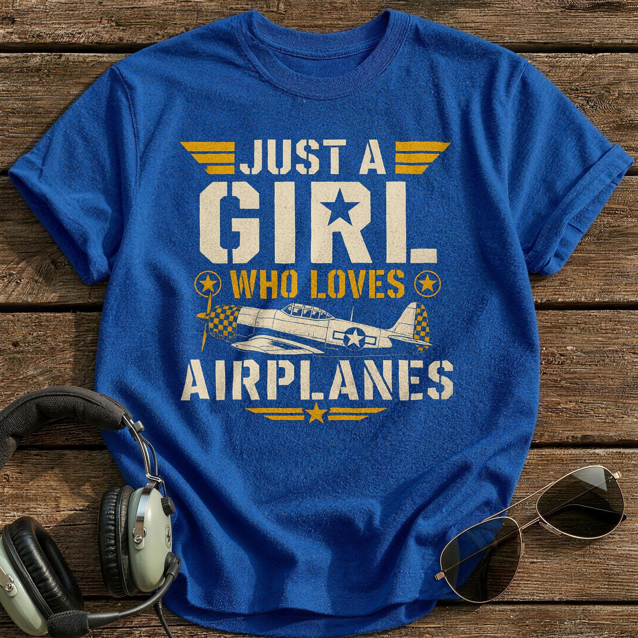 Just A Girl Who Loves Airplanes - Royal