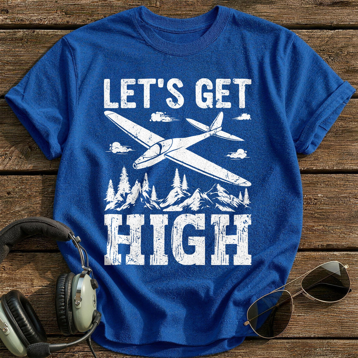 Let's Get High Glider T-Shirt - Royal