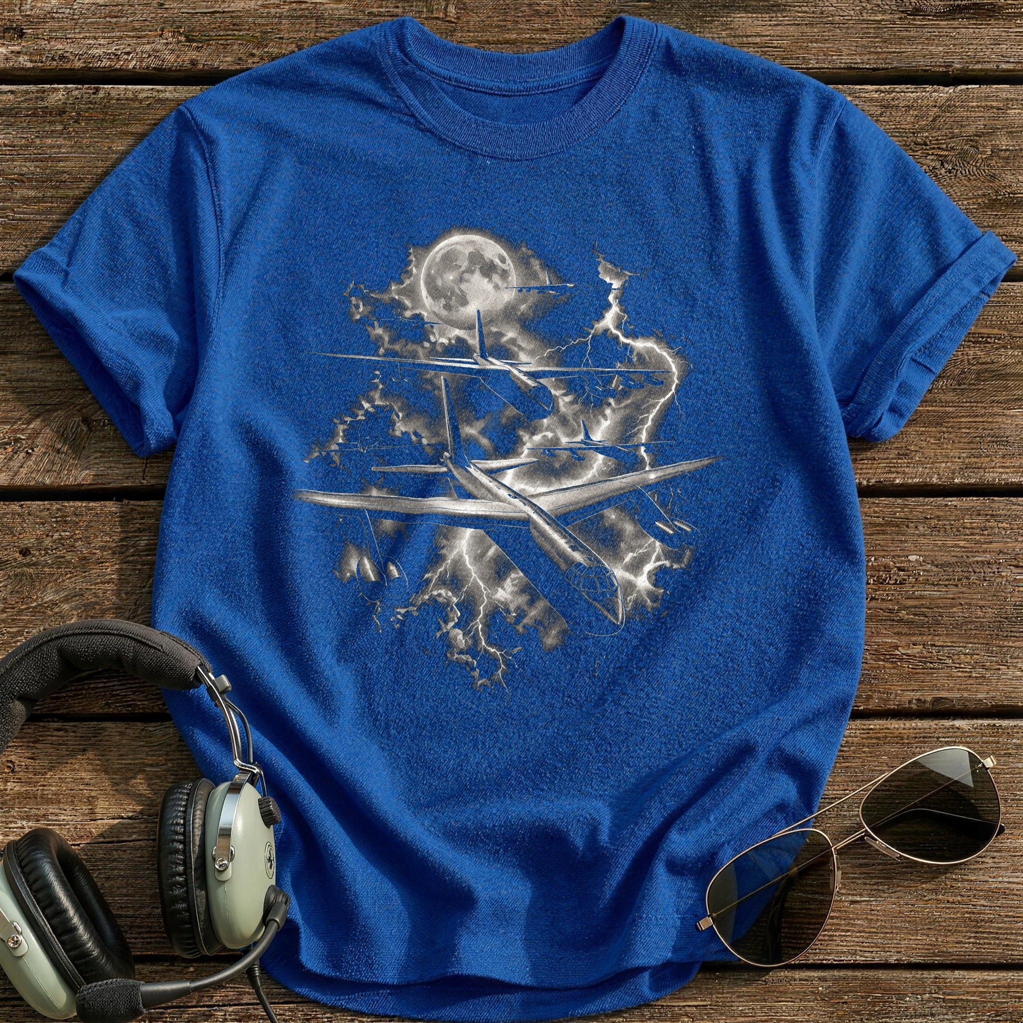 Lightning Storm Flight T-Shirt - Royal