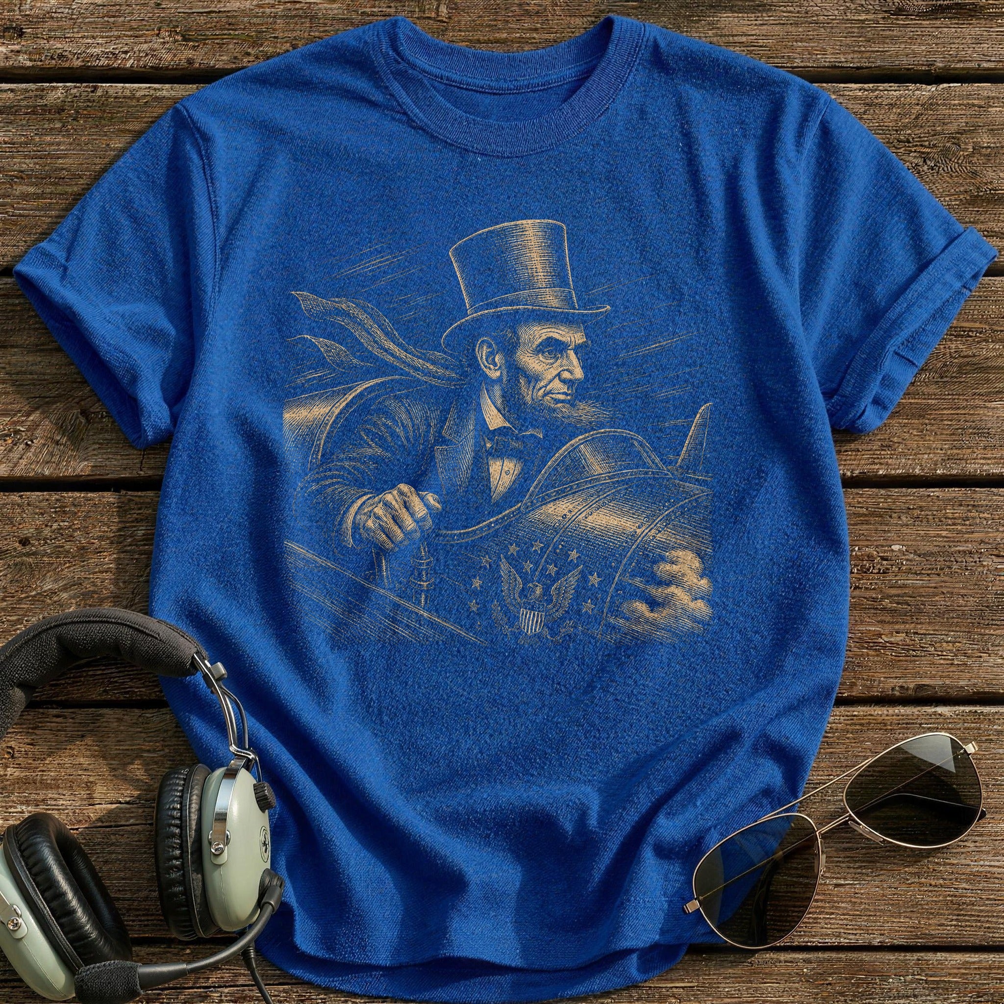 Lincoln Takes Flight T-Shirt - Royal