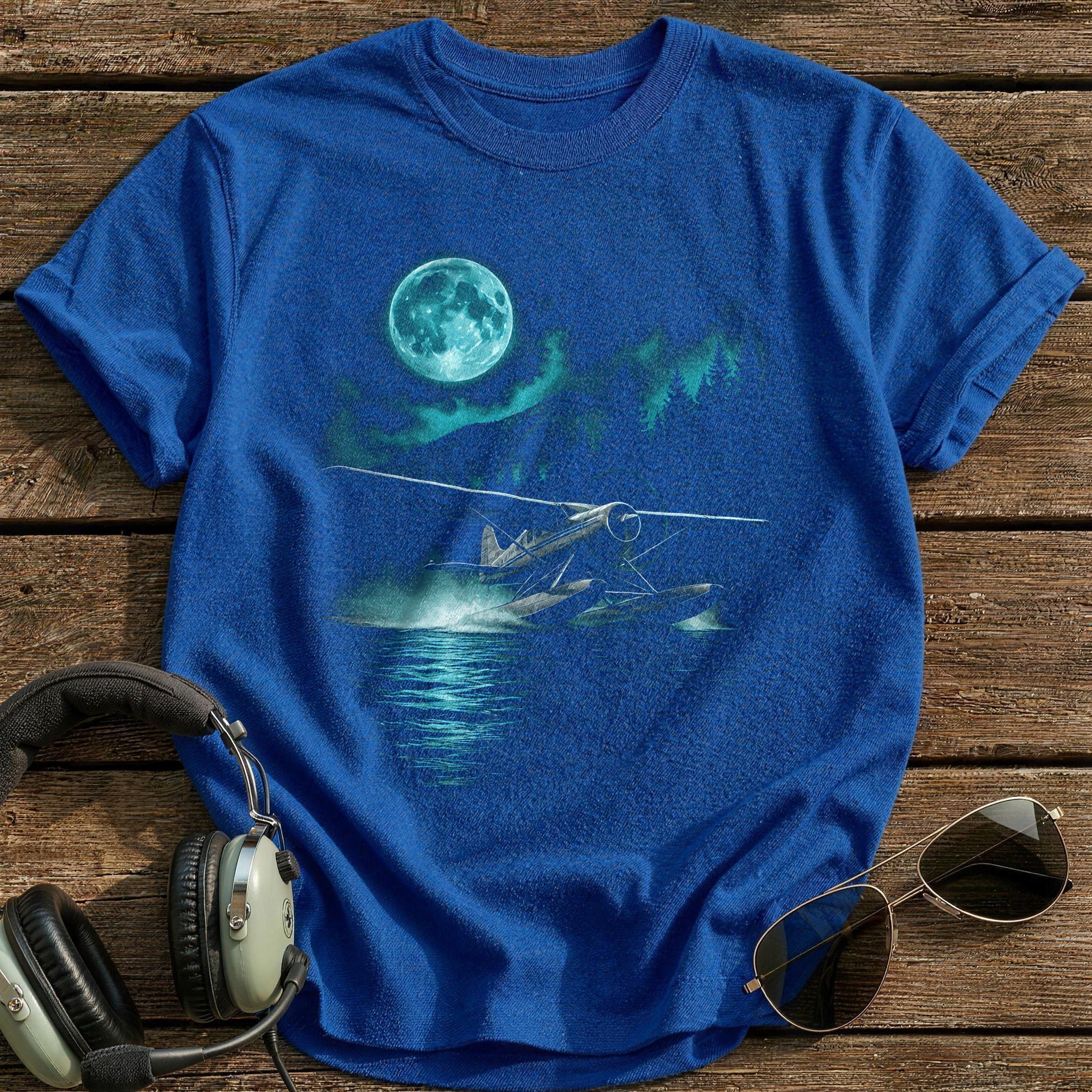Moonlight Seaplane T-Shirt - Royal