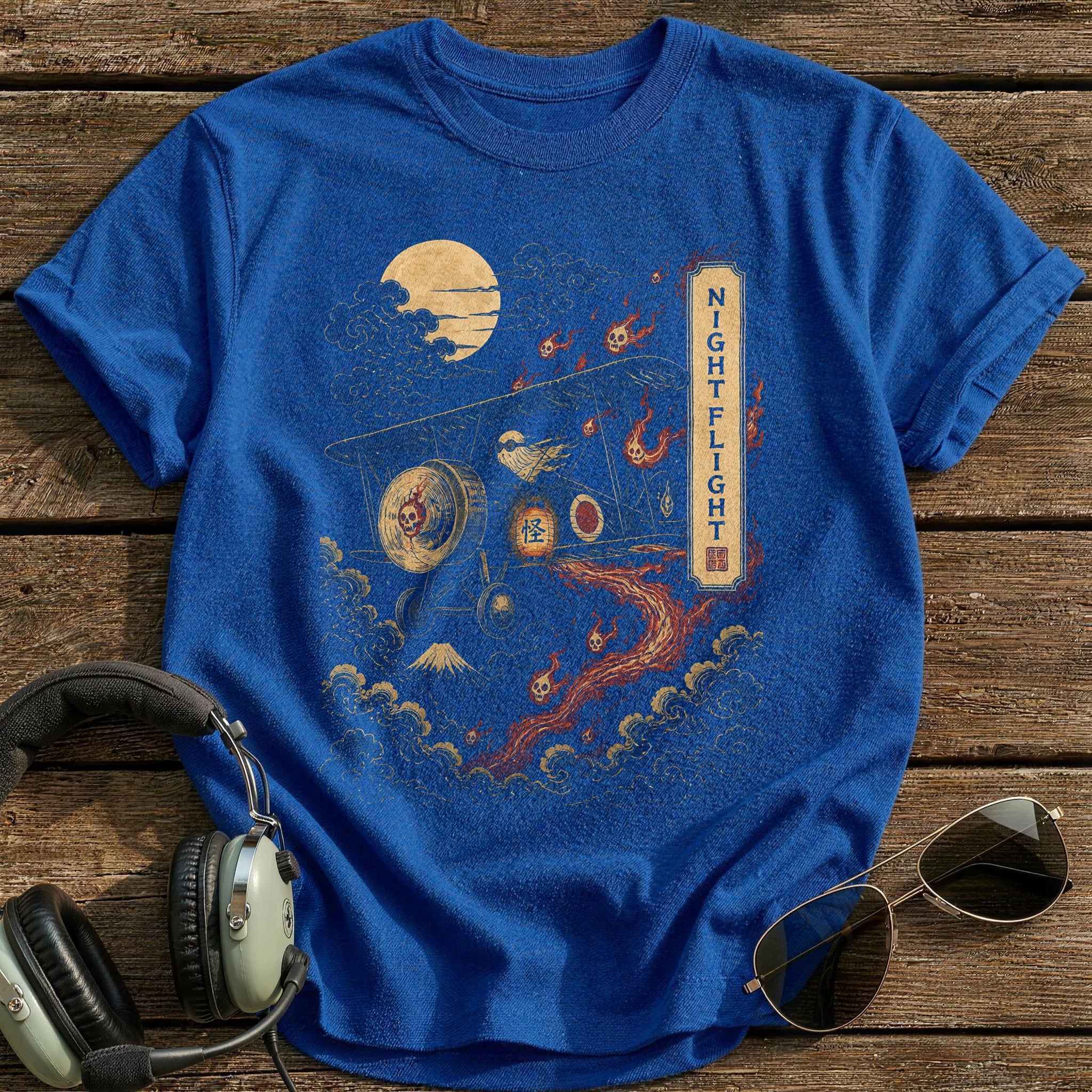 Night Flight 11 T-Shirt - Royal