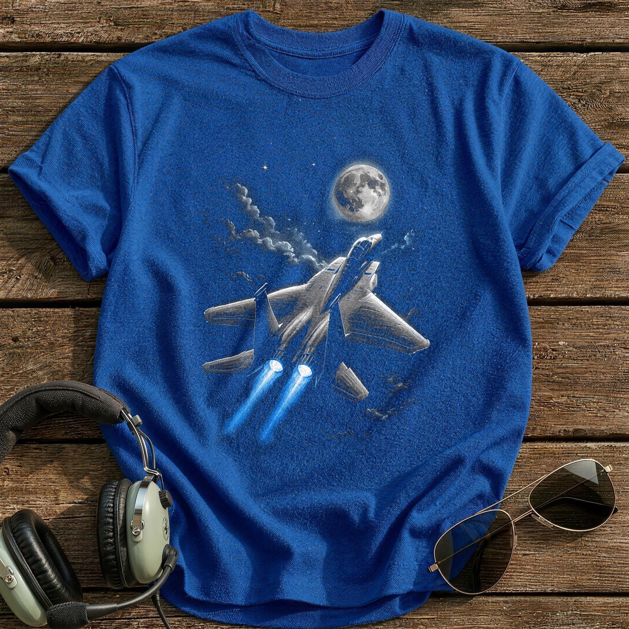 Night Jet Moon T-Shirt - Royal
