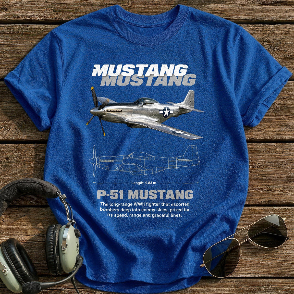 P51 16 Kids T-Shirt - Royal