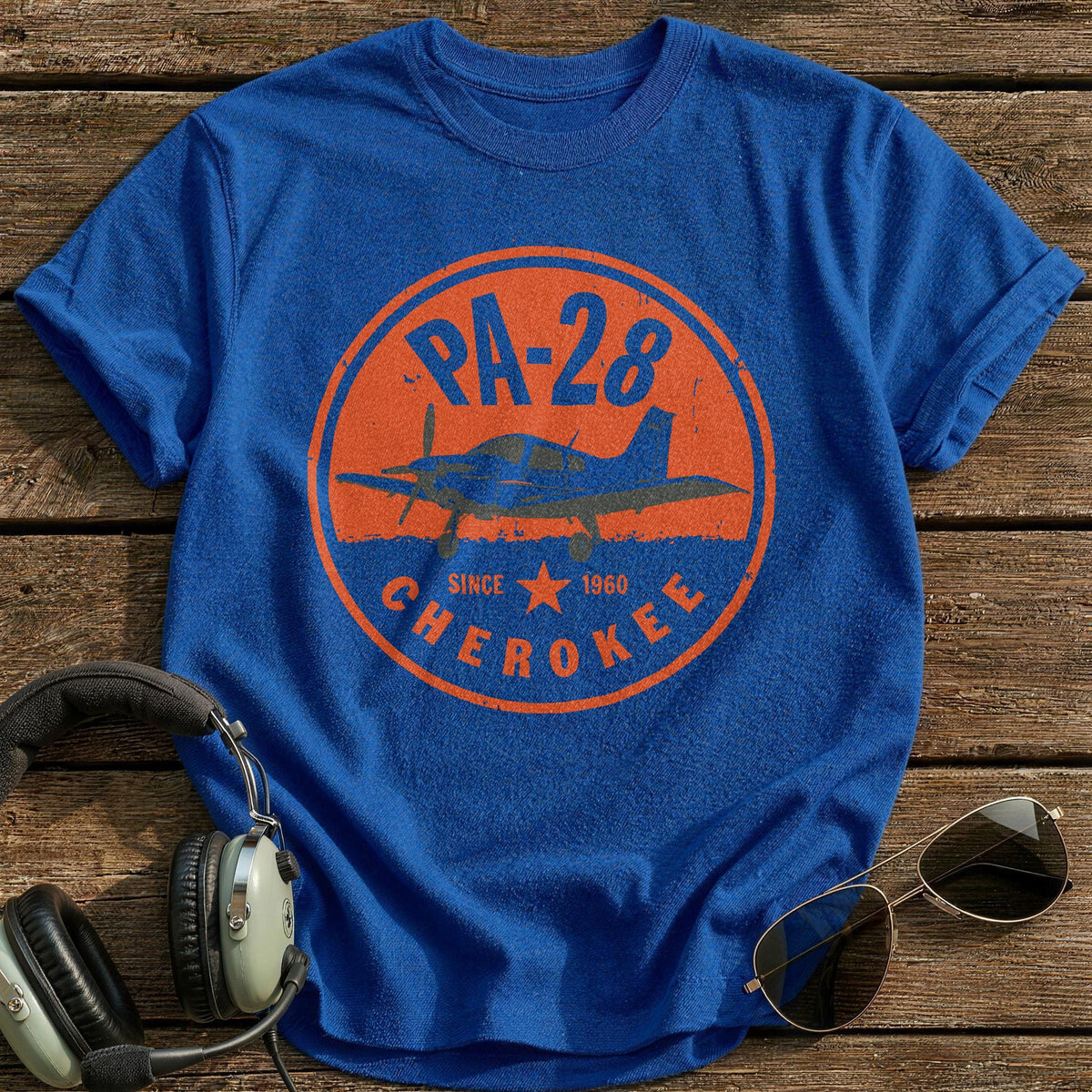 PA-28 Cherokee Since 1960 T-Shirt - Royal