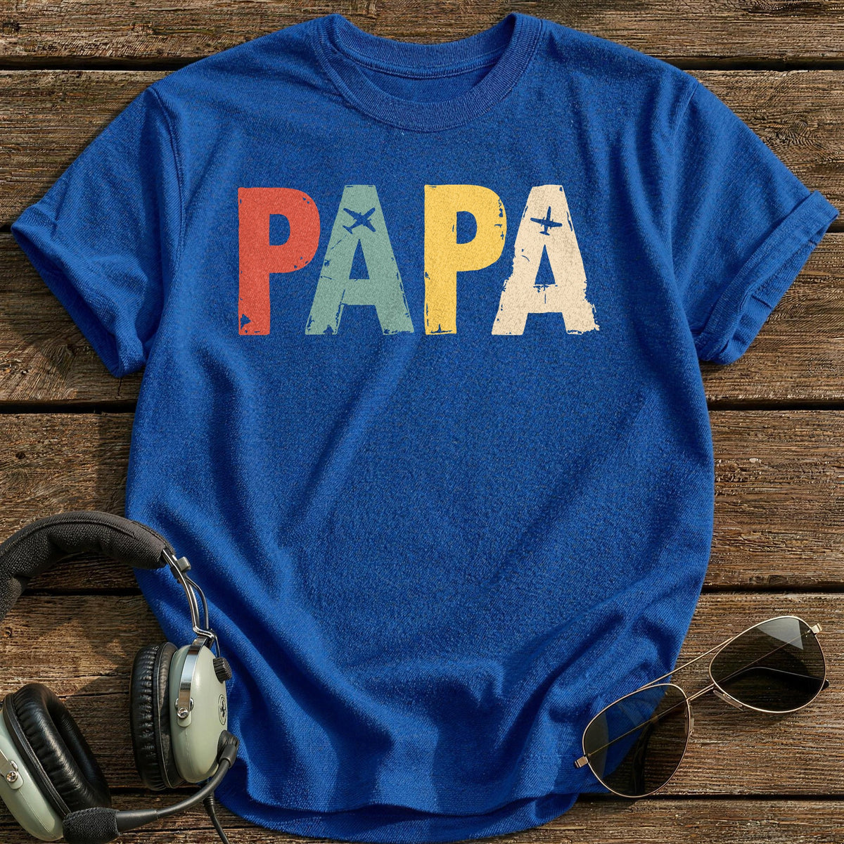 Papa Planes T-Shirt - Royal