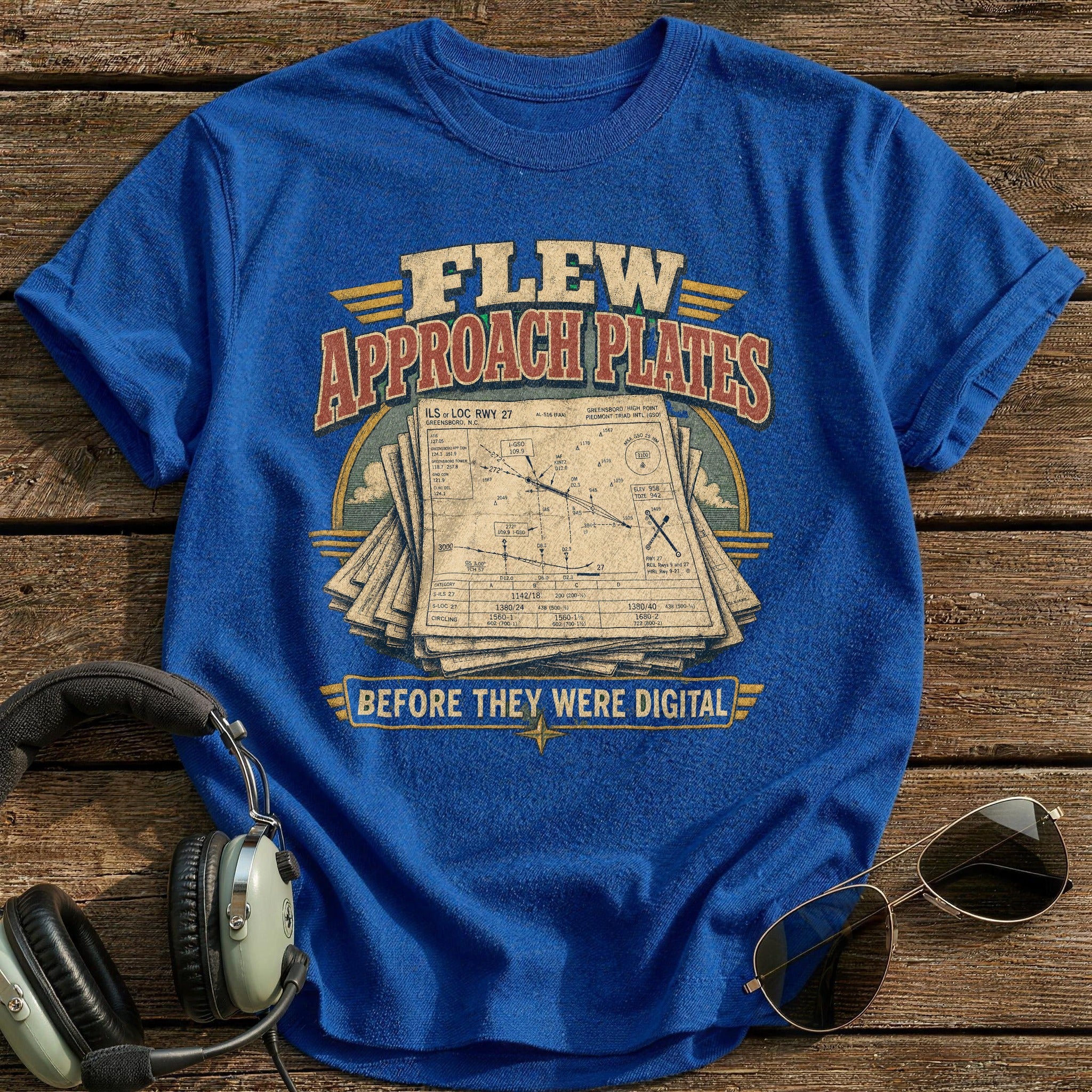 Paper Navigation T-Shirt - Royal