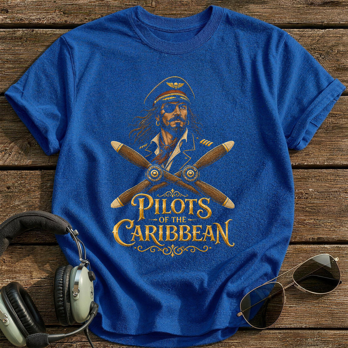 Pilots Of The Caribbean T-Shirt - Royal