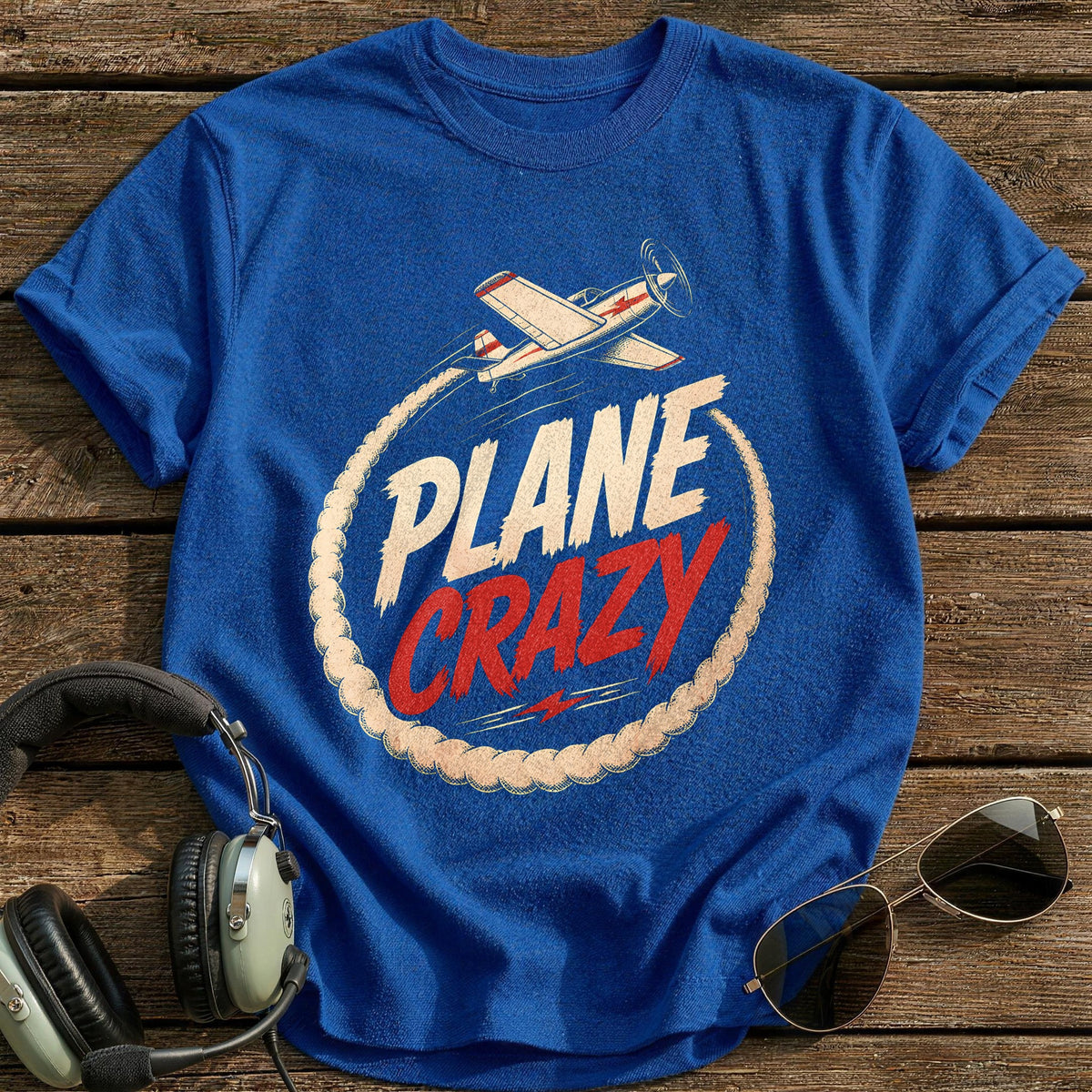 Plane Crazy 58 T-Shirt - Royal