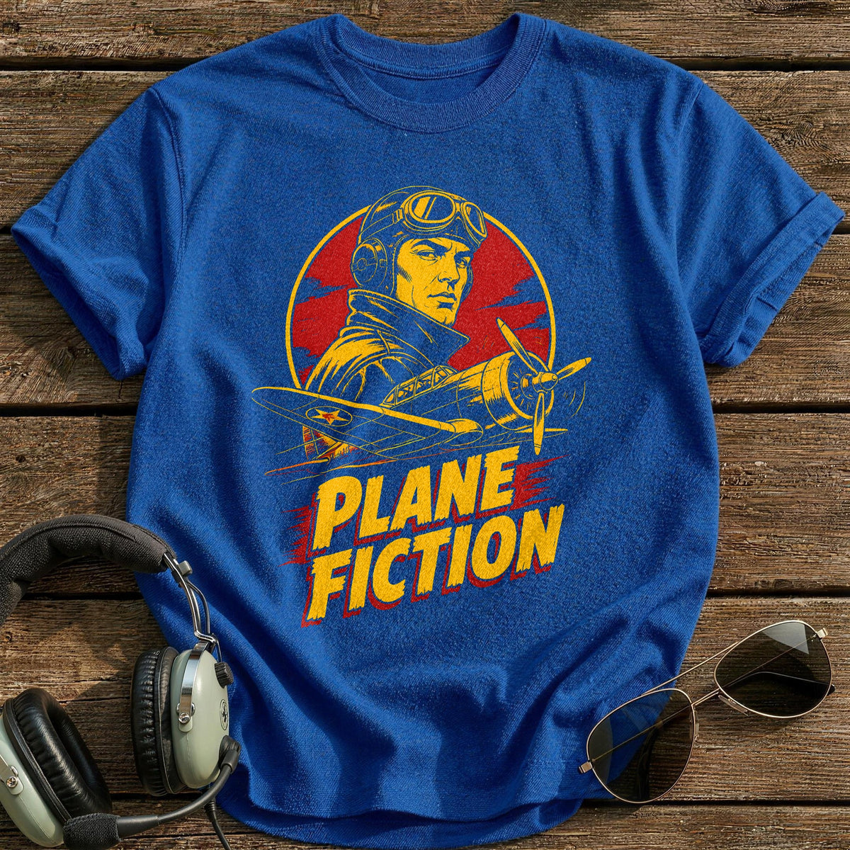 Plane Fiction T-Shirt - Royal