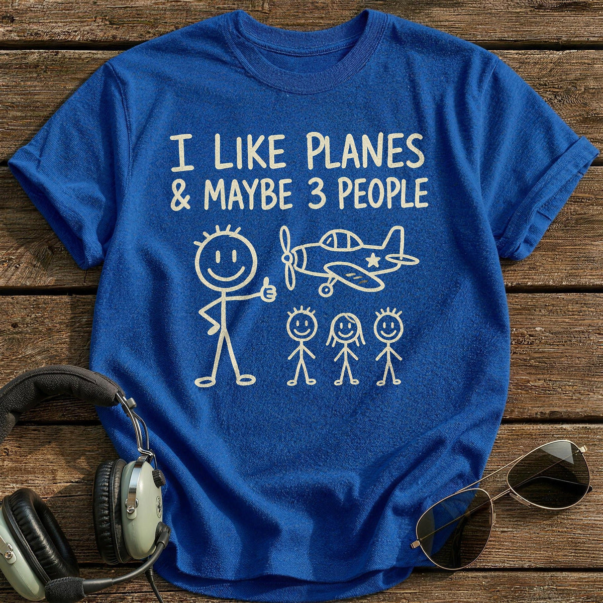 Planes 3 People 71 Kids T-Shirt - Royal