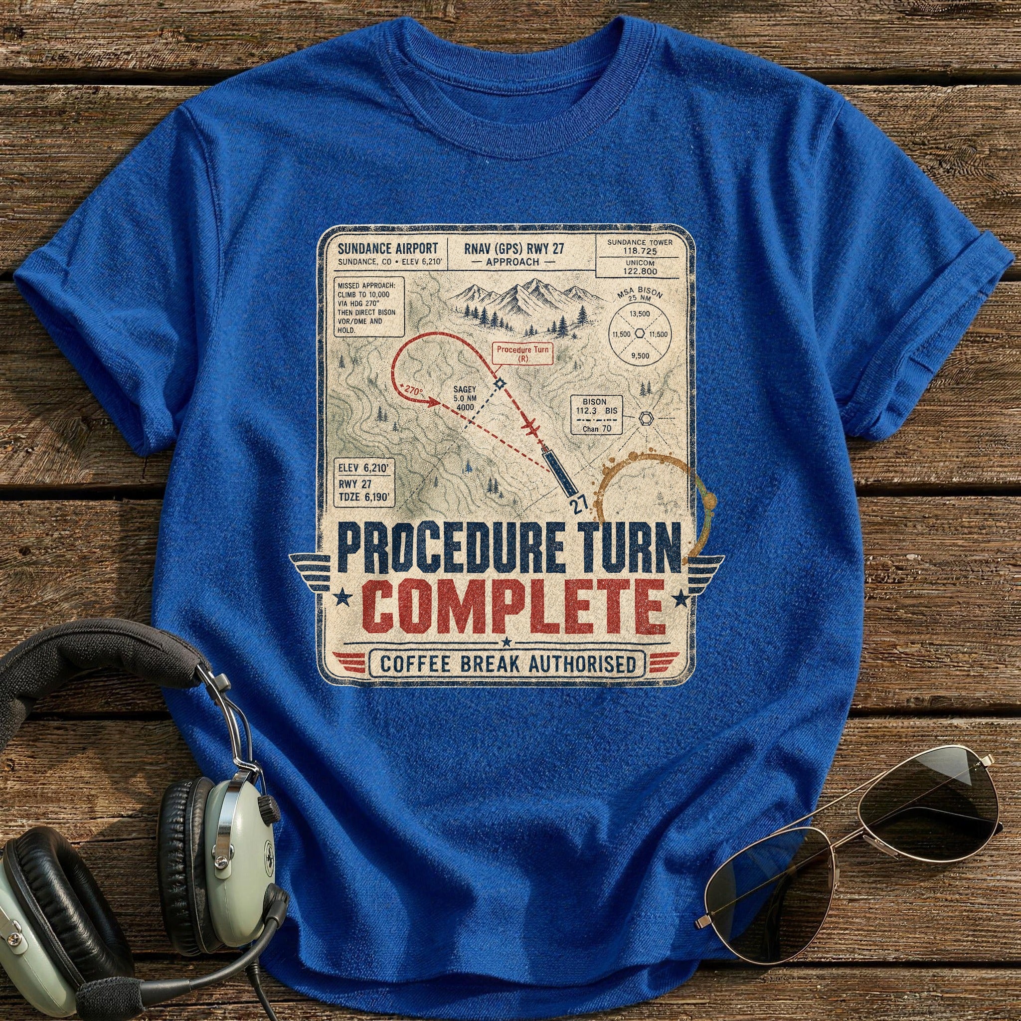 Procedure Turn Complete T-Shirt - Royal