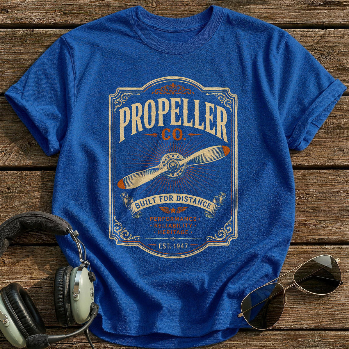 Propeller Co Matchbook 36 T-Shirt - Royal