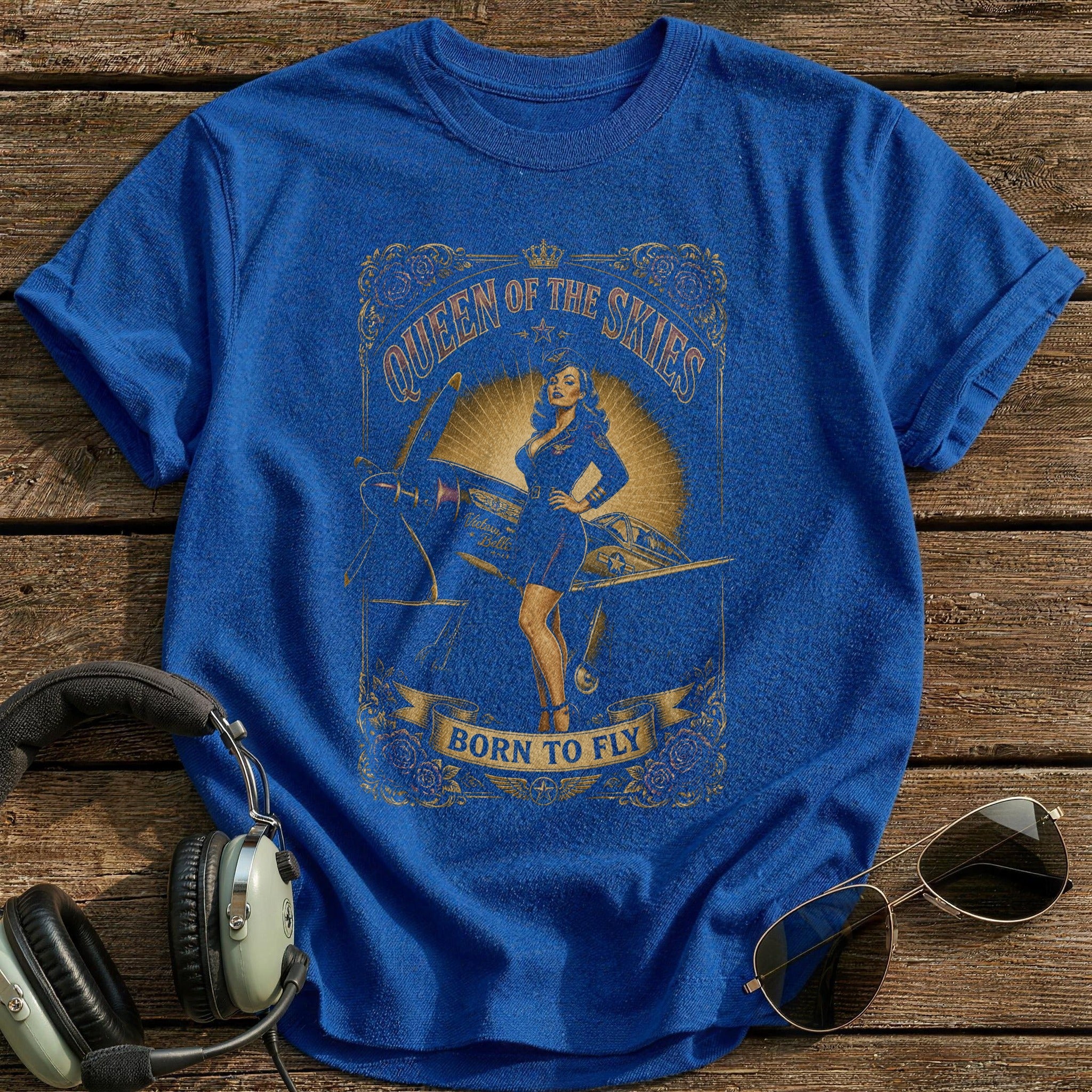 Queen Of The Skies T-Shirt - Royal