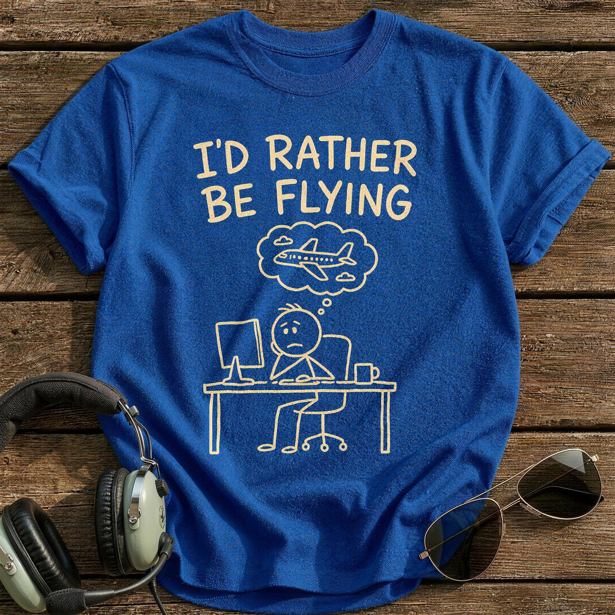 Rather Be Flying 86 T-Shirt - Royal