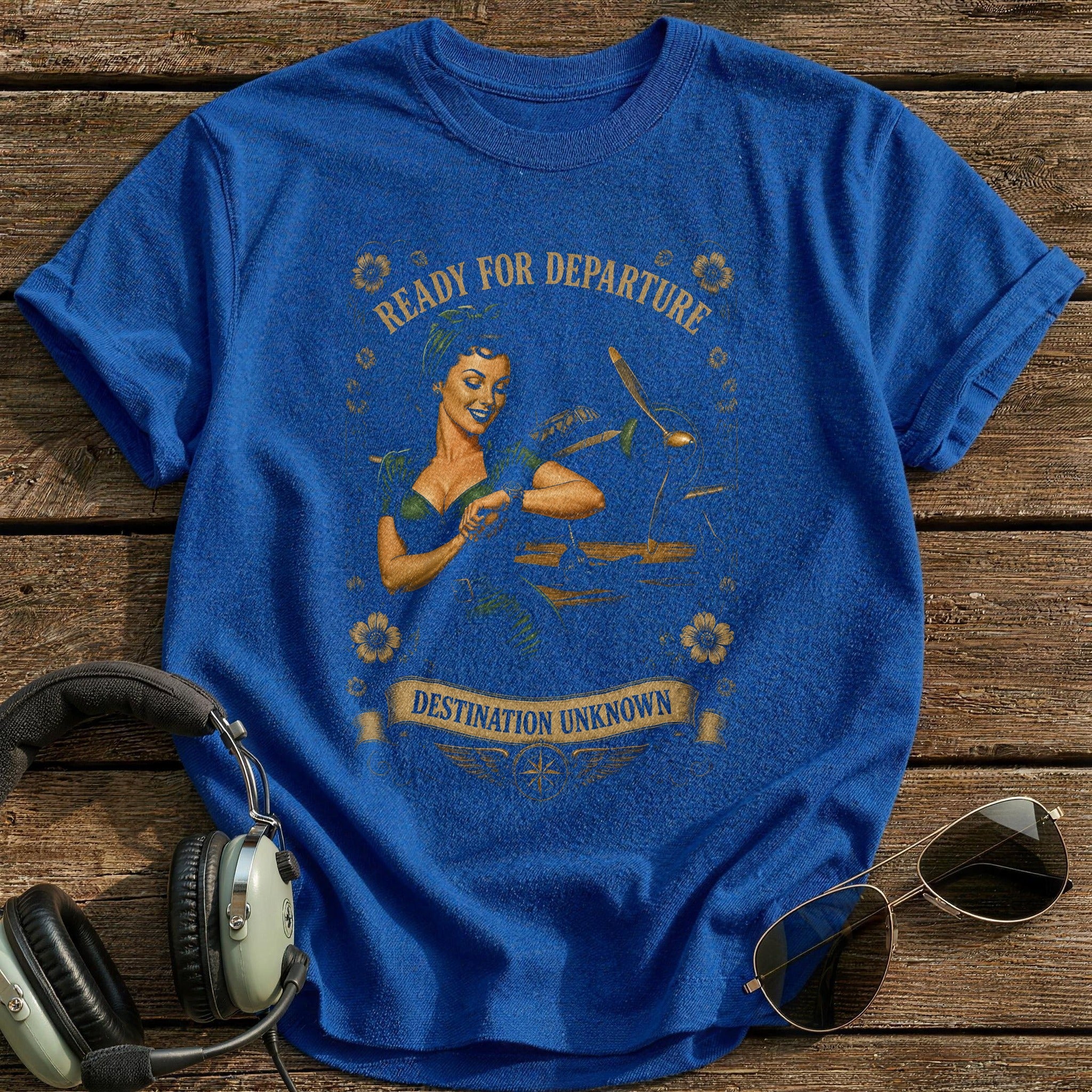 Ready For Departure T-Shirt - Royal