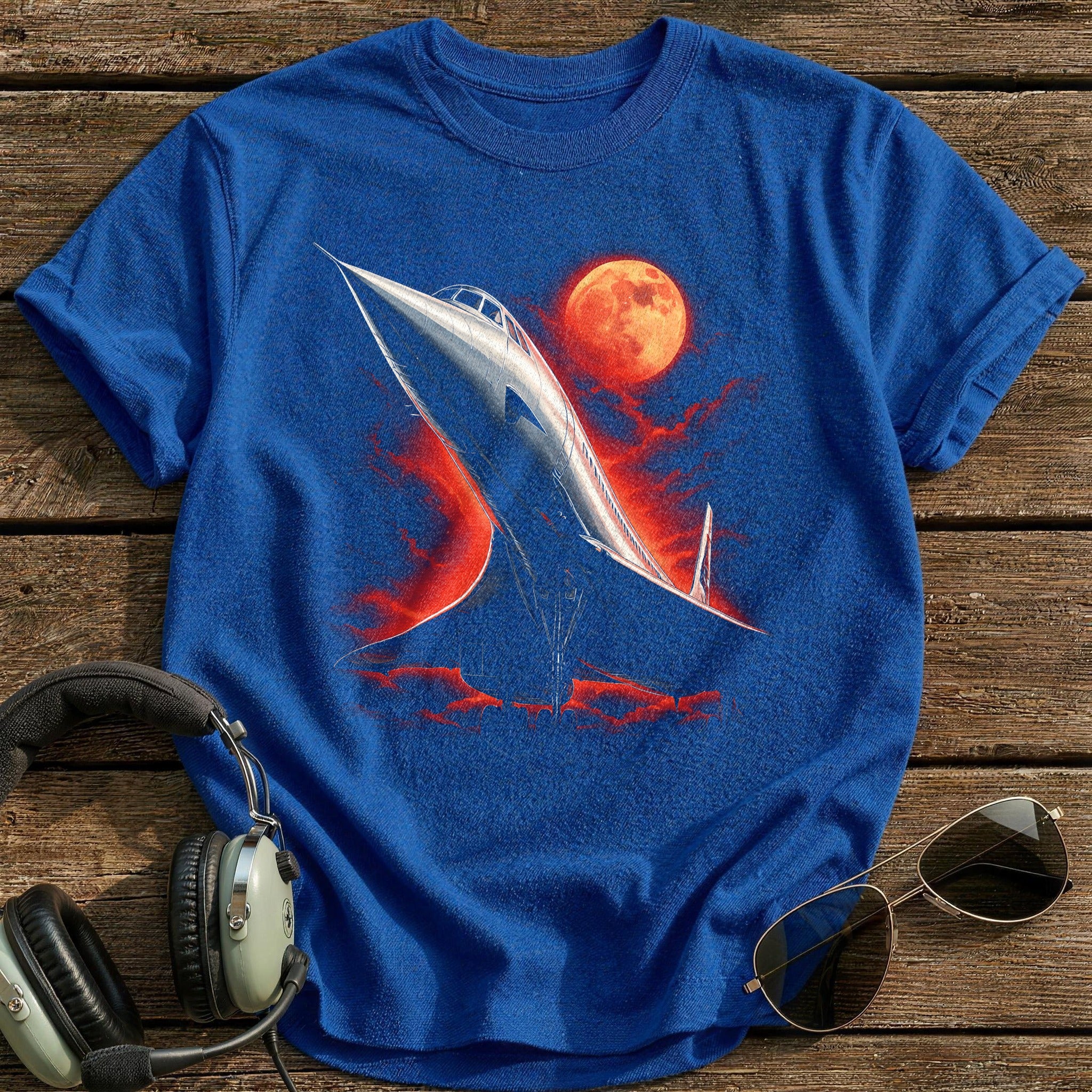 Red Moon Supersonic T-Shirt - Royal
