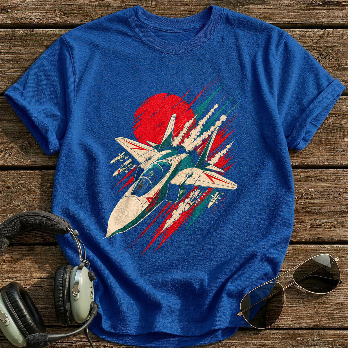 Red Sun Sortie T-Shirt - Royal