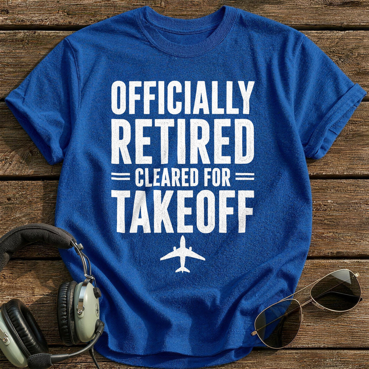 Retired Cleared Takeoff 25 T-Shirt - Royal