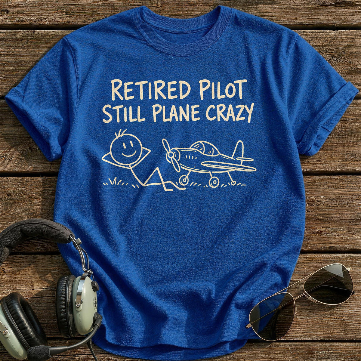 Retired Pilot 39 T-Shirt - Royal