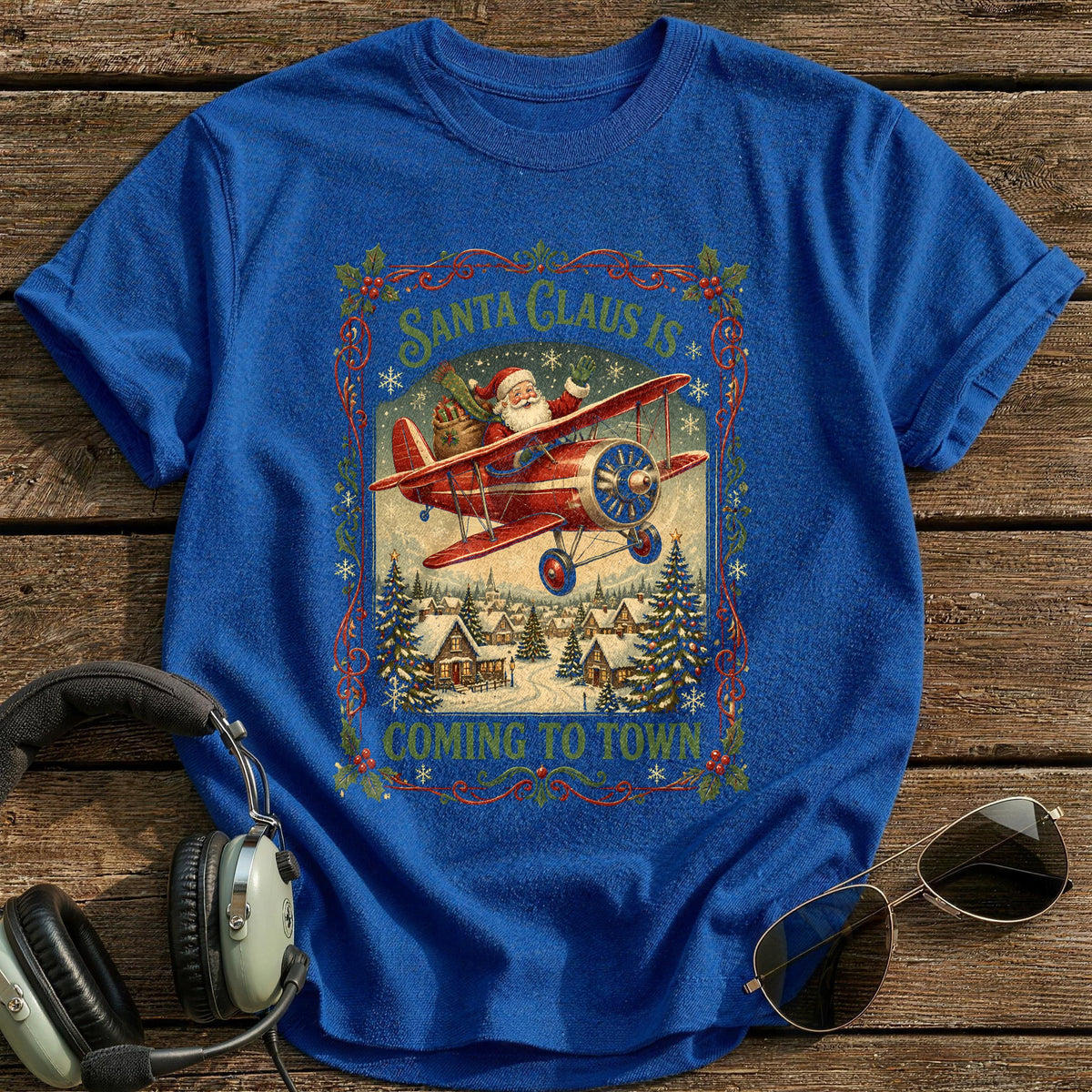 Santa Claus Is Coming To Town 53 T-Shirt - Royal