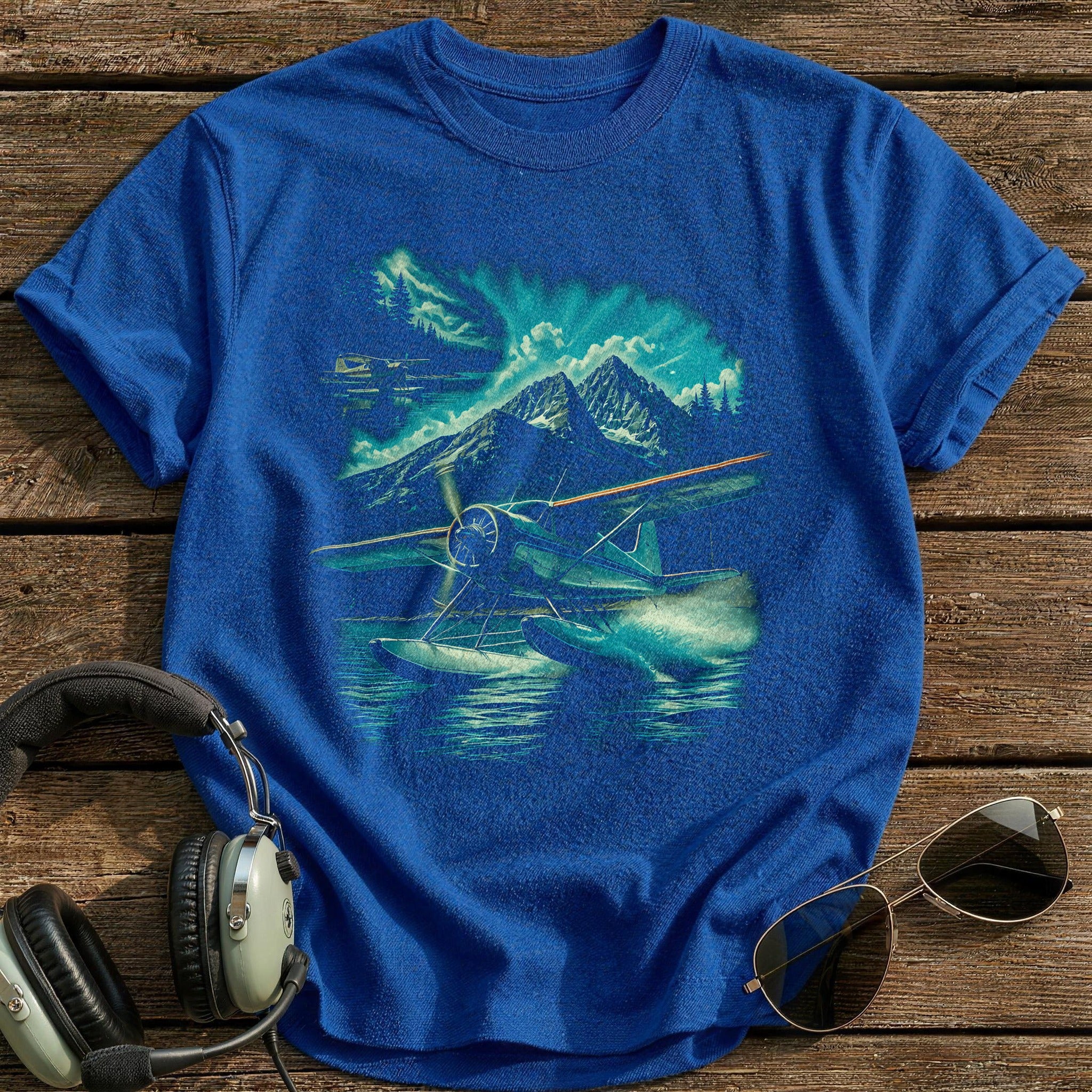 Seaplane Mountains T-Shirt - Royal