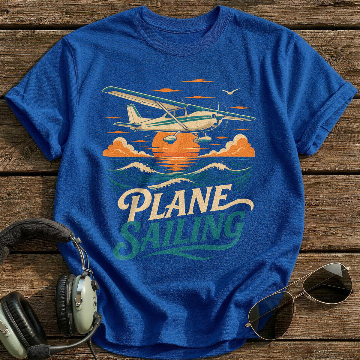 Smooth Water Landing T-Shirt - Royal