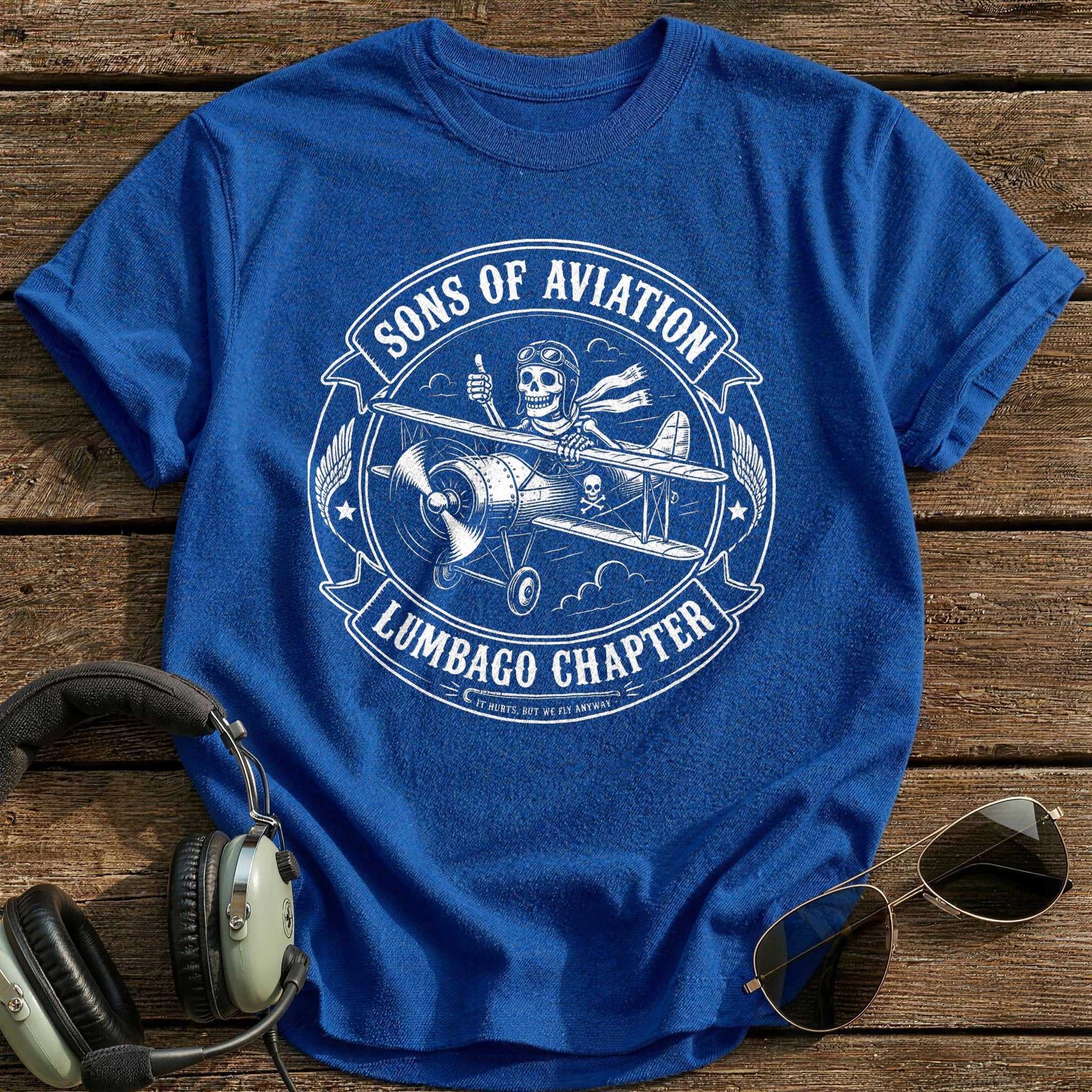 Sons Of Aviation Lumbago Chapter T-Shirt - Royal