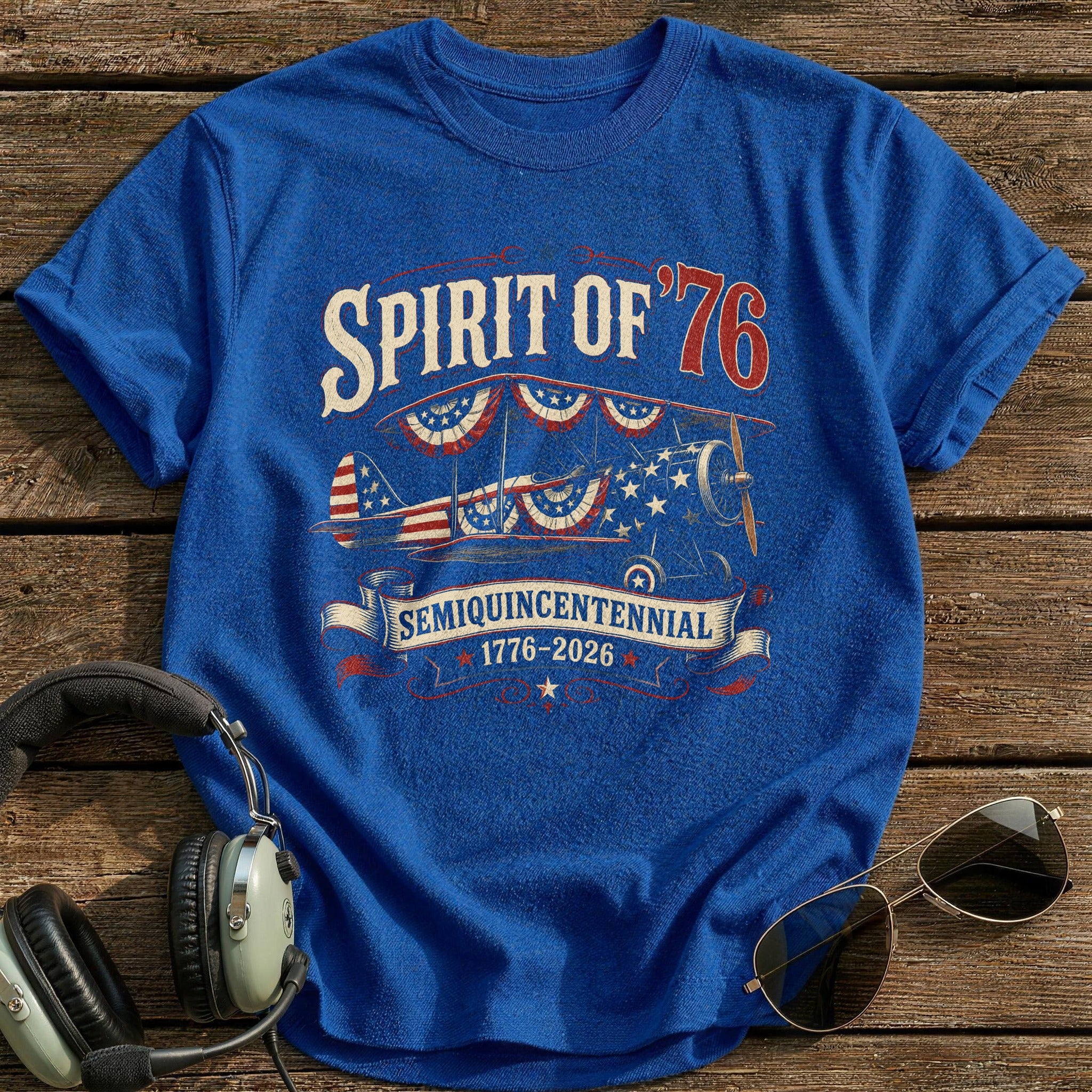 Spirit Of '76 Aviator T-Shirt - Royal