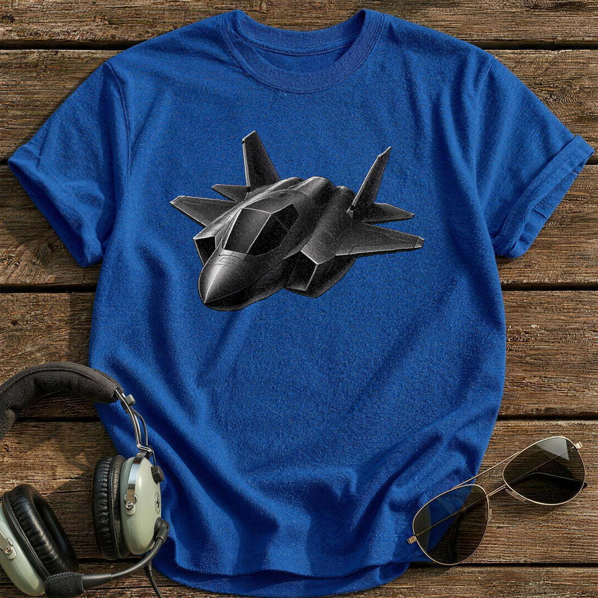 Stealth Fighter 41 T-Shirt - Royal