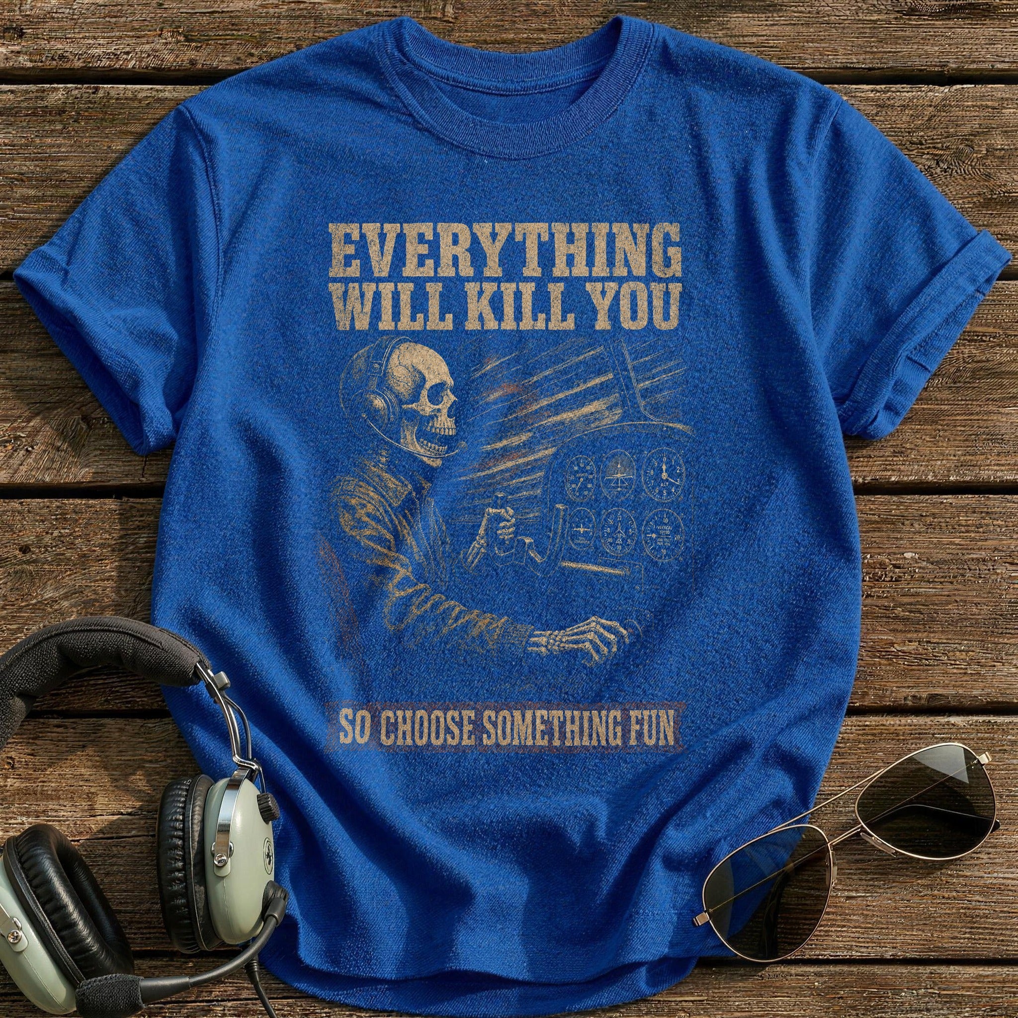 Stick & Throttle T-Shirt - Royal
