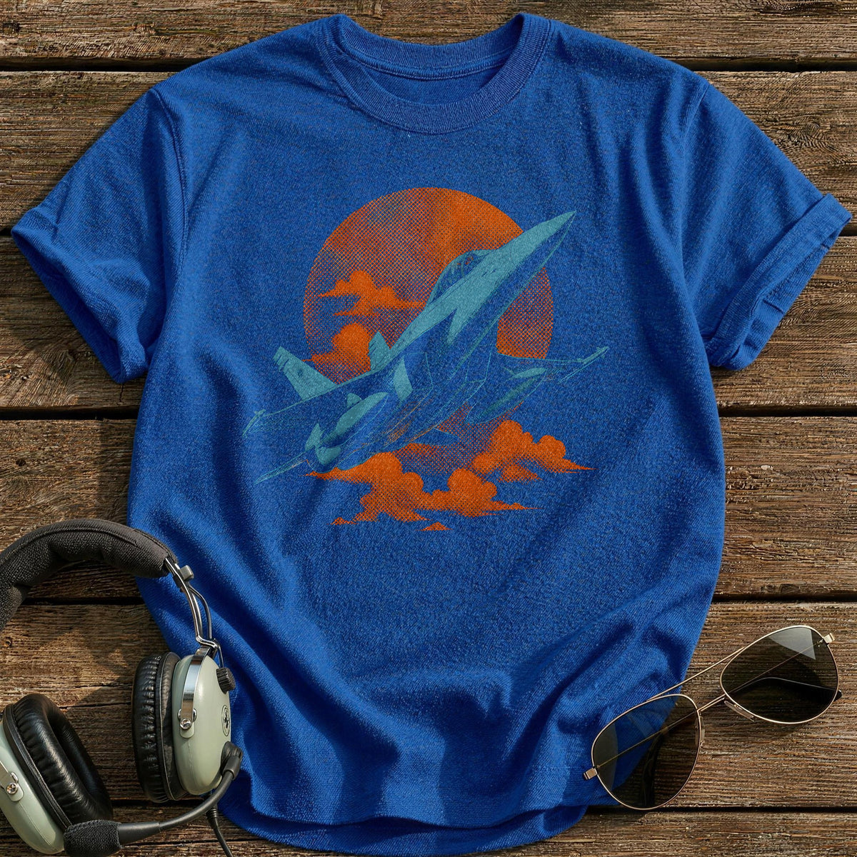 Sunset Formation Flight T-Shirt - Royal