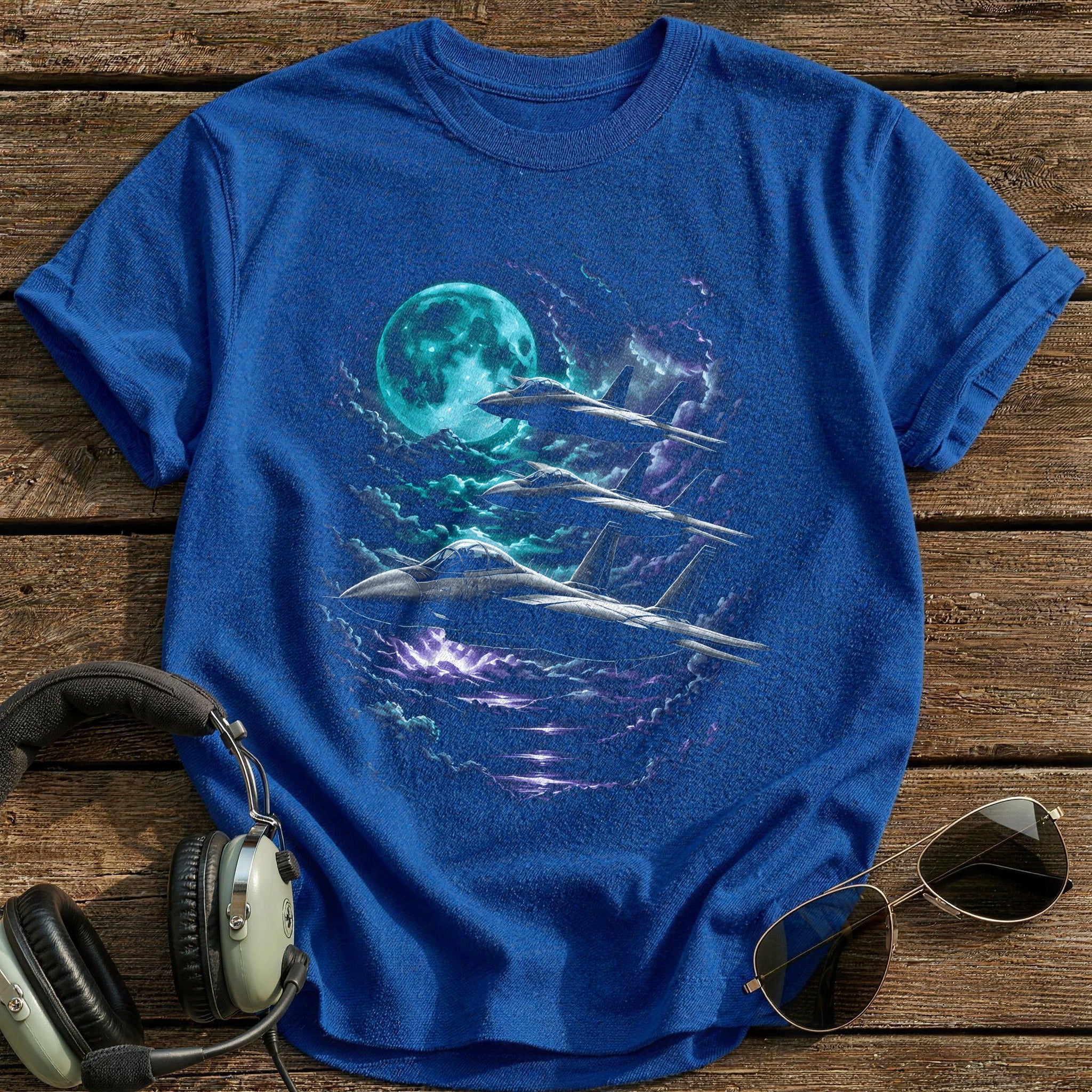Teal Moon Formation T-Shirt - Royal