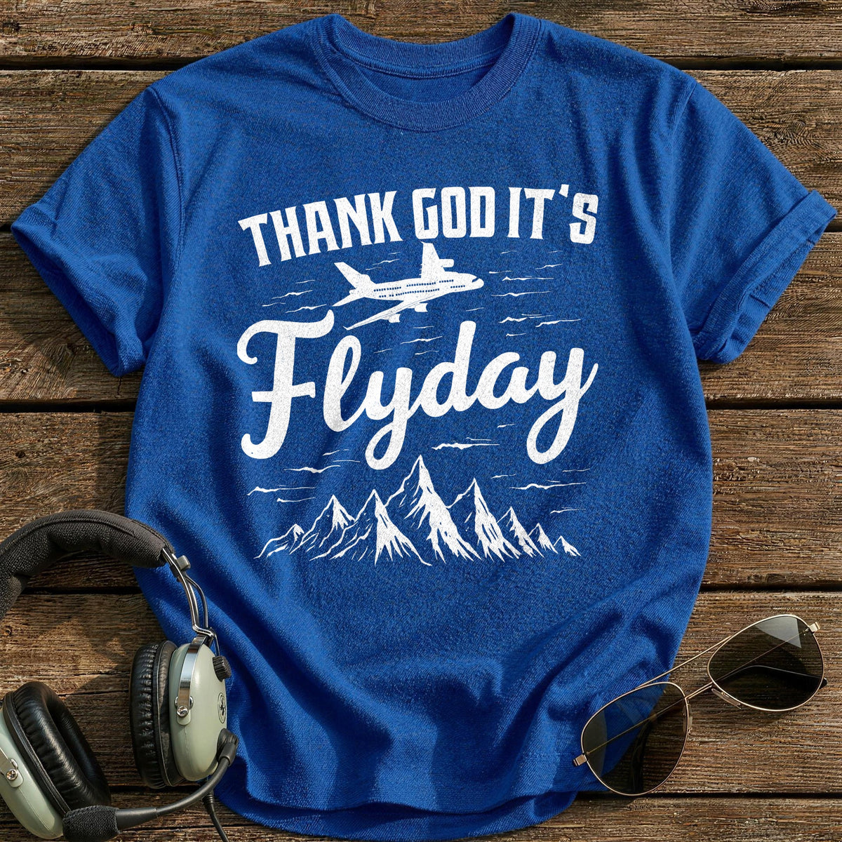 Thank God It's Flyday T-Shirt - Royal