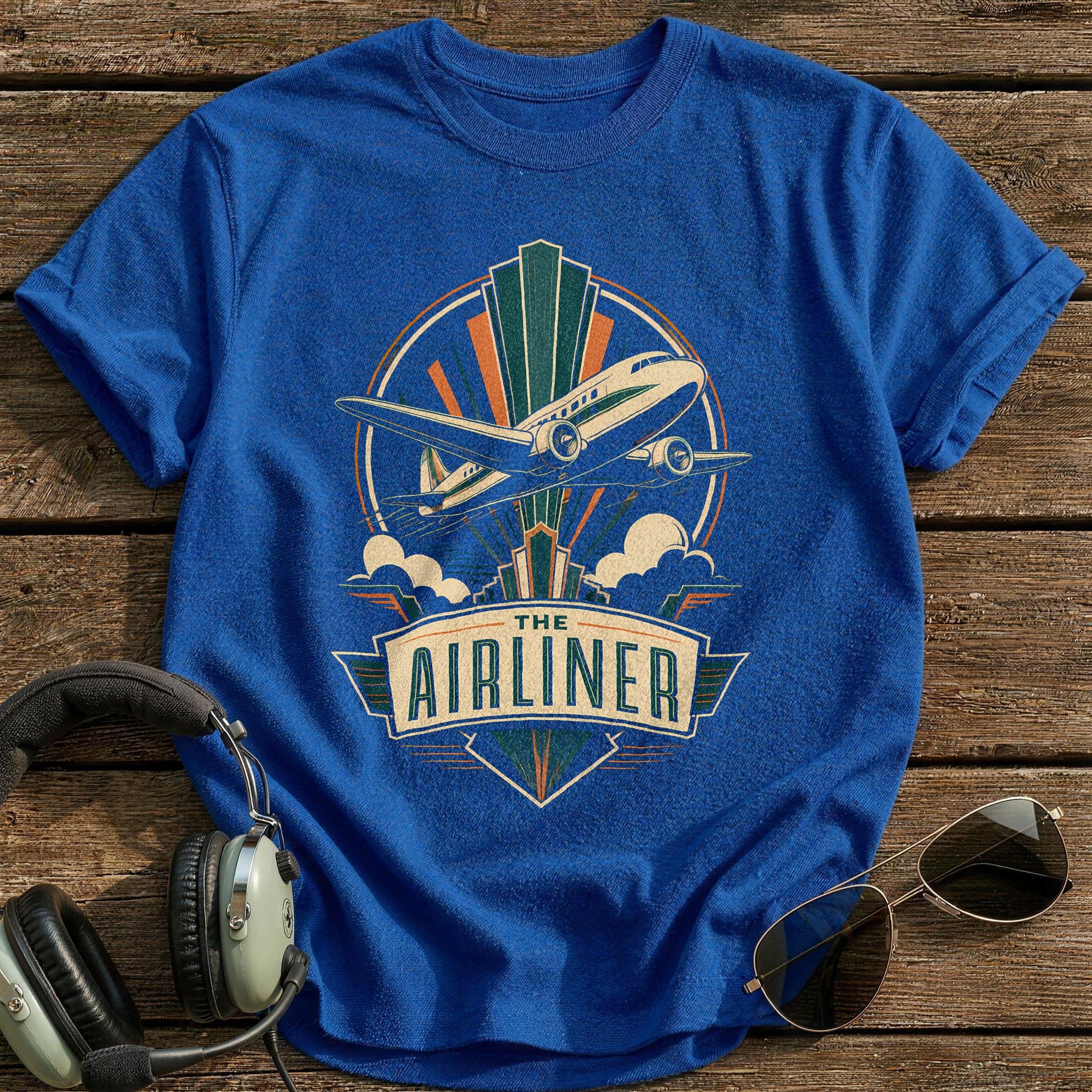 The Airliner Deco 47 T-Shirt - Royal