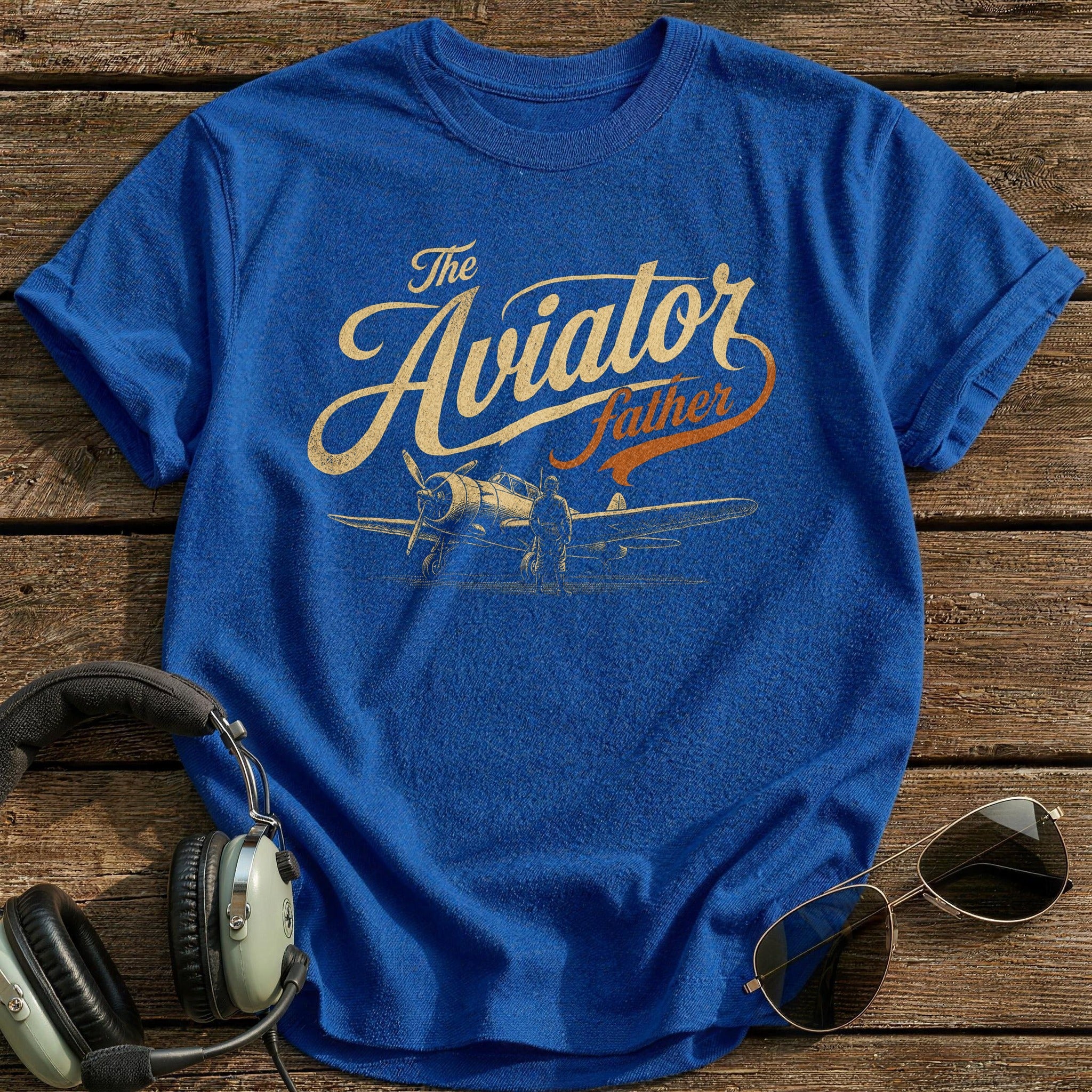 The Aviator-father T-Shirt - Royal