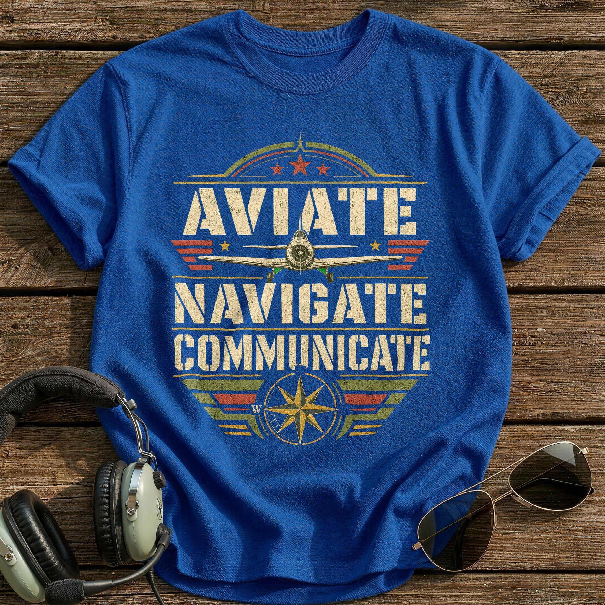The Aviator's Trinity T-Shirt - Royal