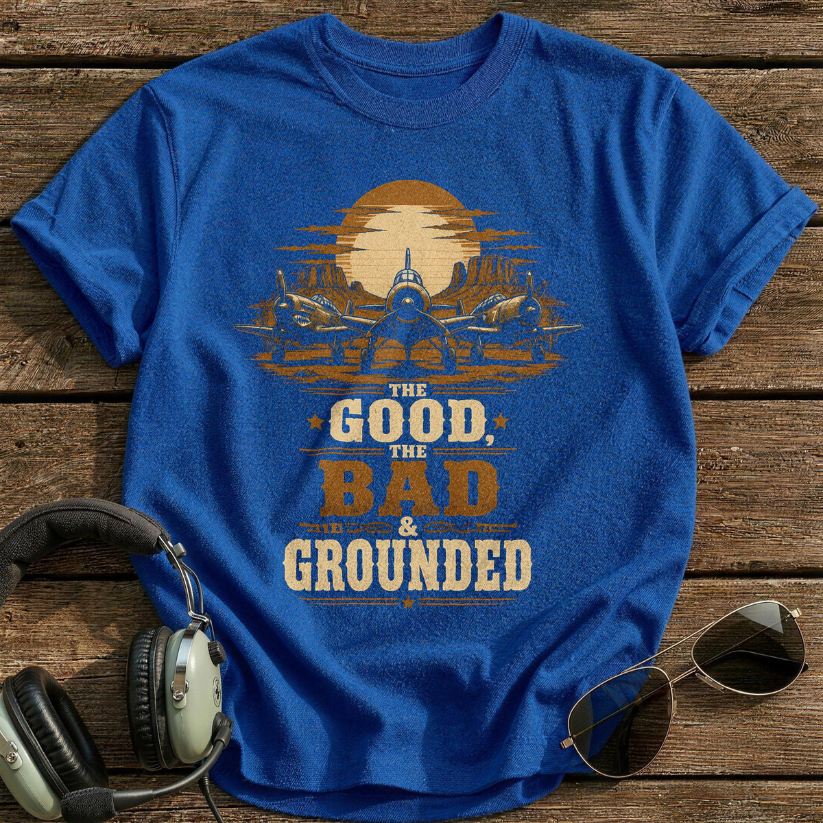 The Good, The Bad & Grounded T-Shirt - Royal