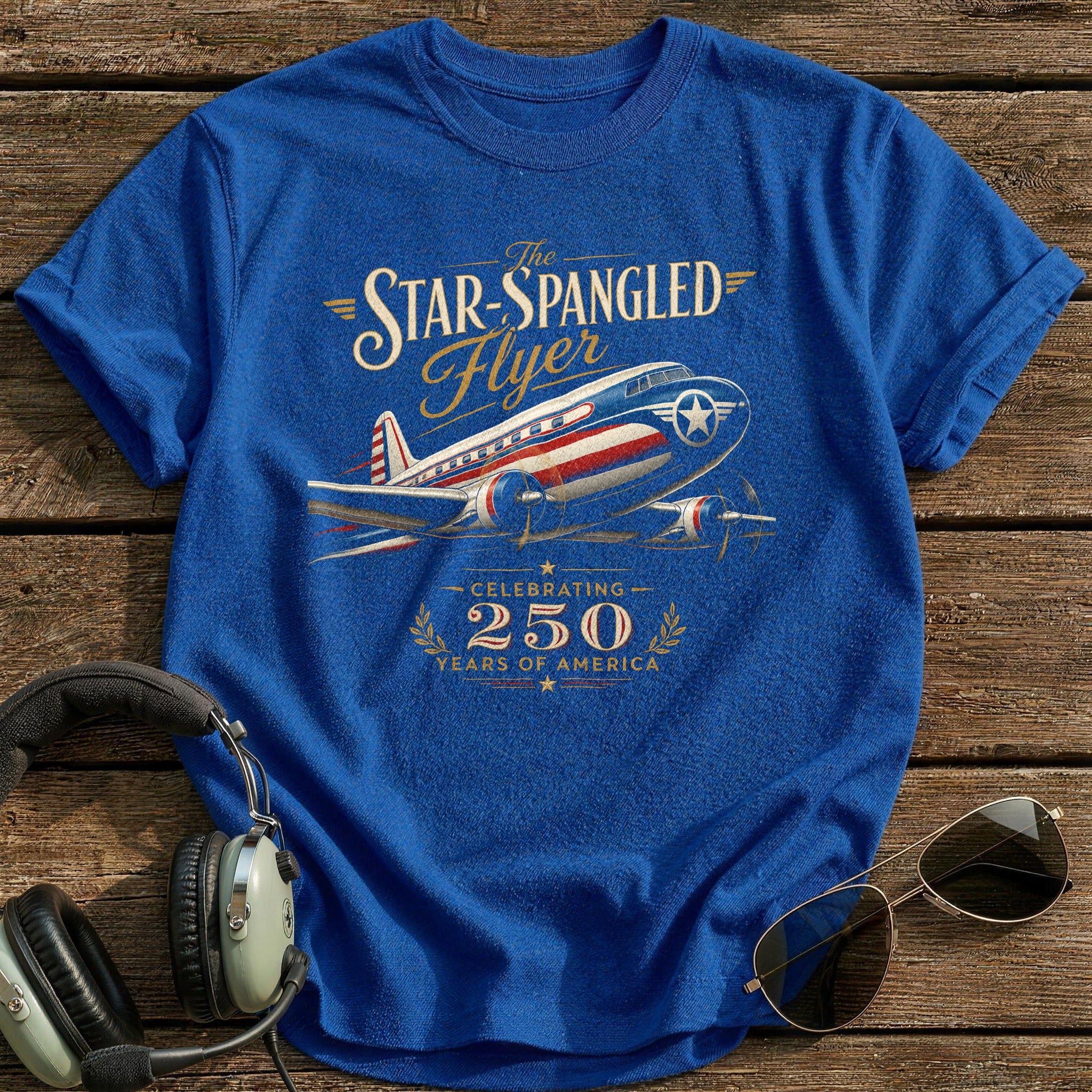 The Star-Spangled Flyer T-Shirt - Royal