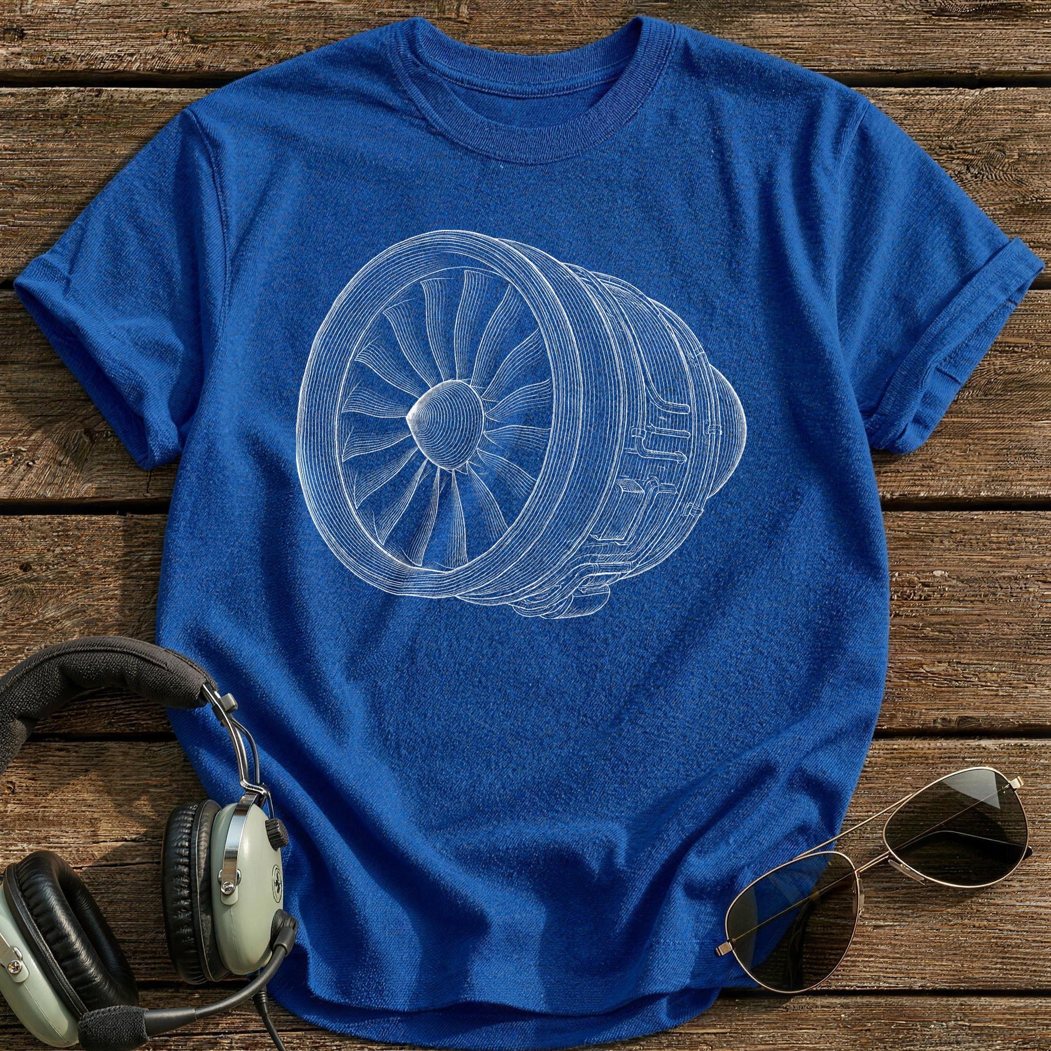 Turbofan Engine 49 T-Shirt - Royal