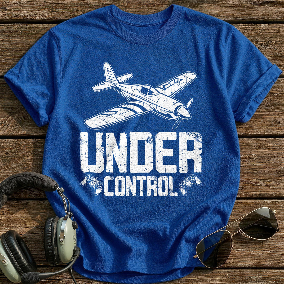 Under Control RC Plane T-Shirt - Royal