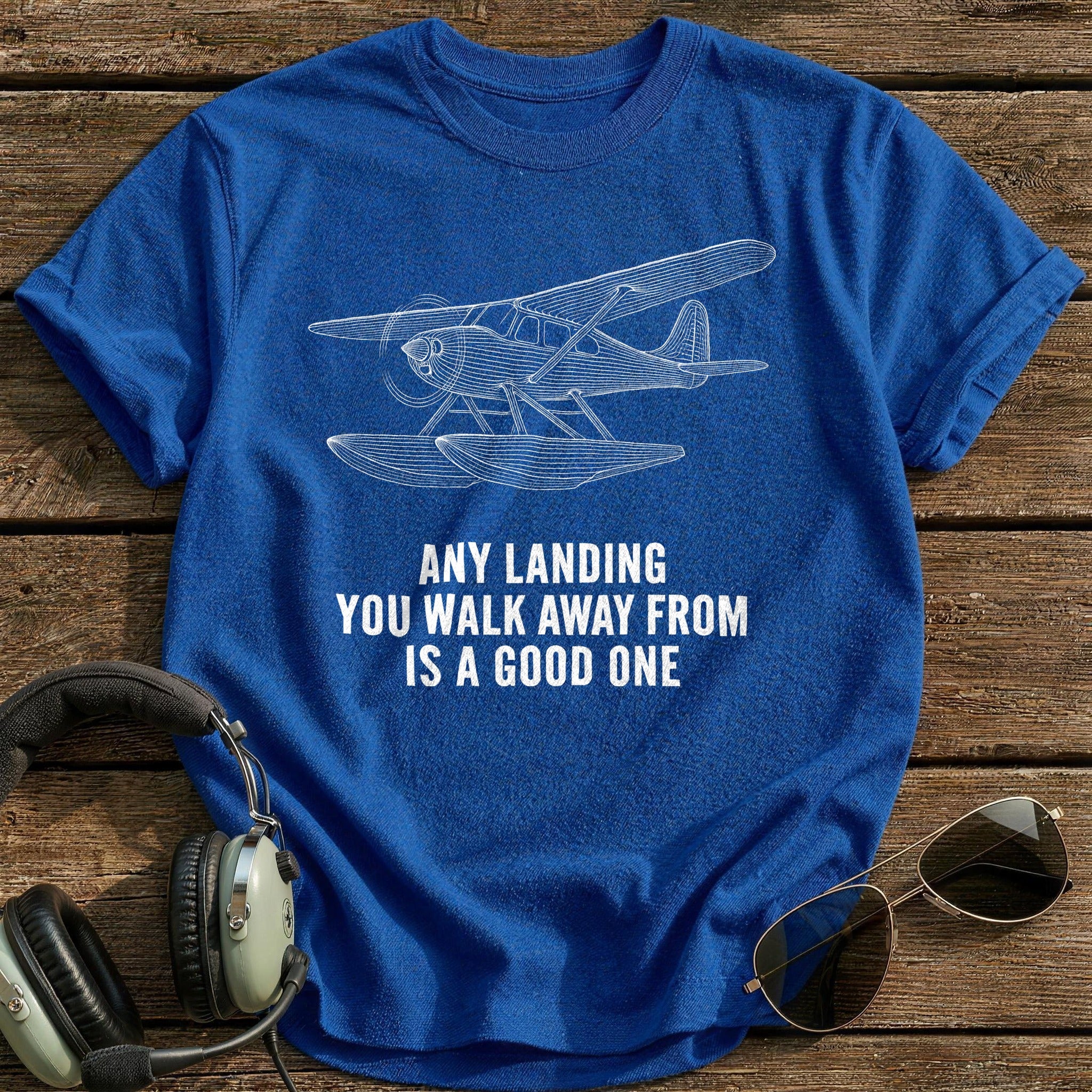 Walk Away Landing 78 T-Shirt - Royal