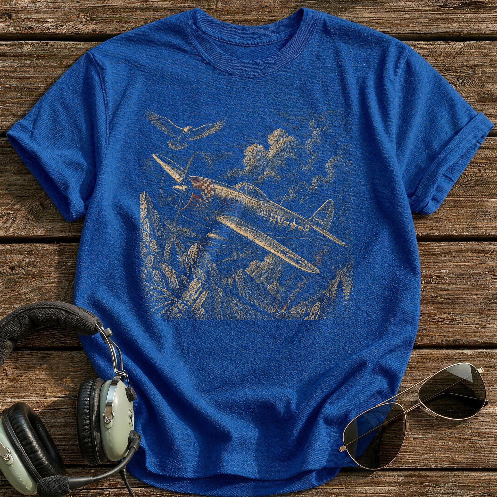 Warbird In The Highlands T-Shirt - Royal